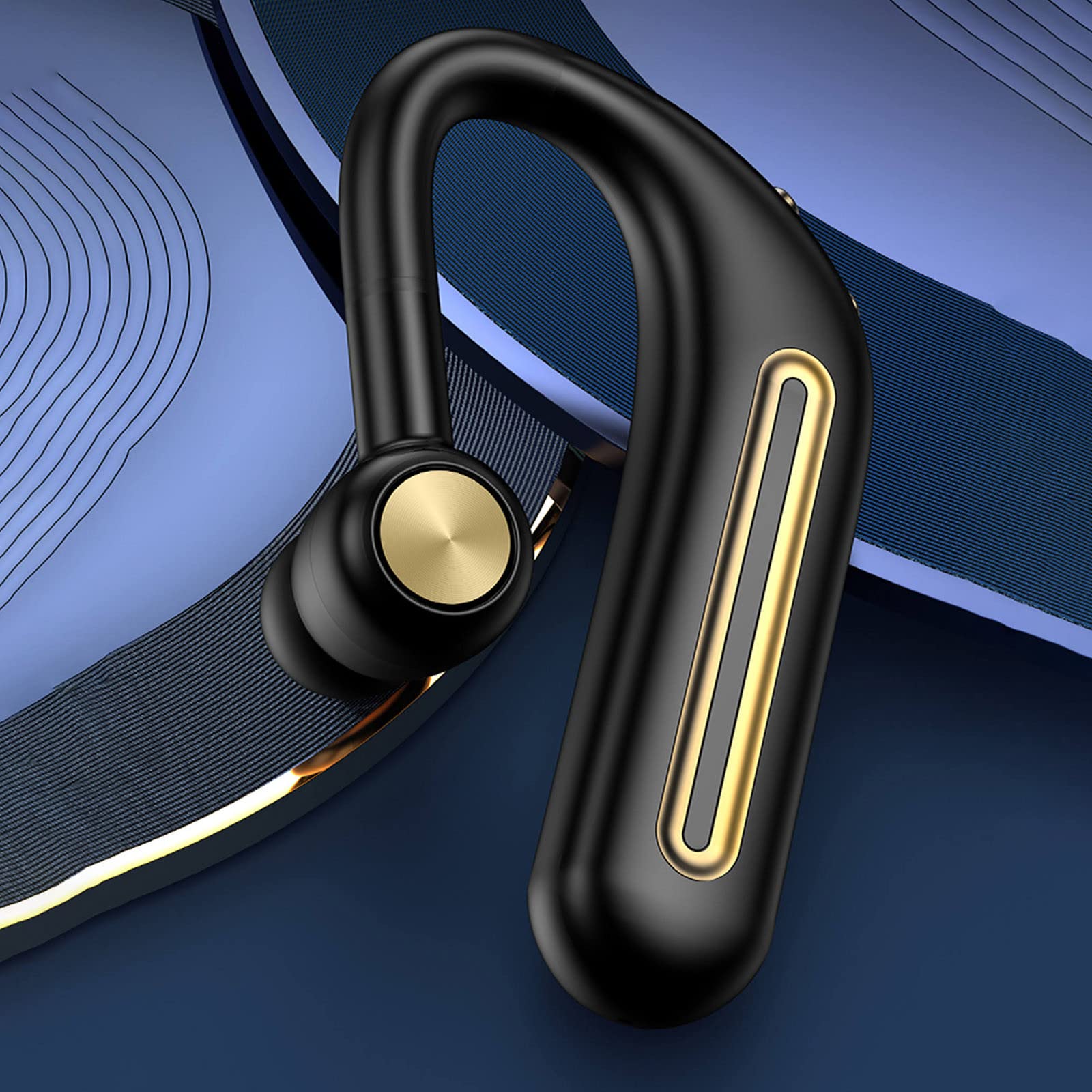 Wireless Bluetooth Earpiece Headset V5.0 - Stereo Noise Cancelling Mic, Waterproof, Fast Charging, Long Battery Life - Hands-Free for Cell Phones, Driving, Business Meetings & Outdoor Activities