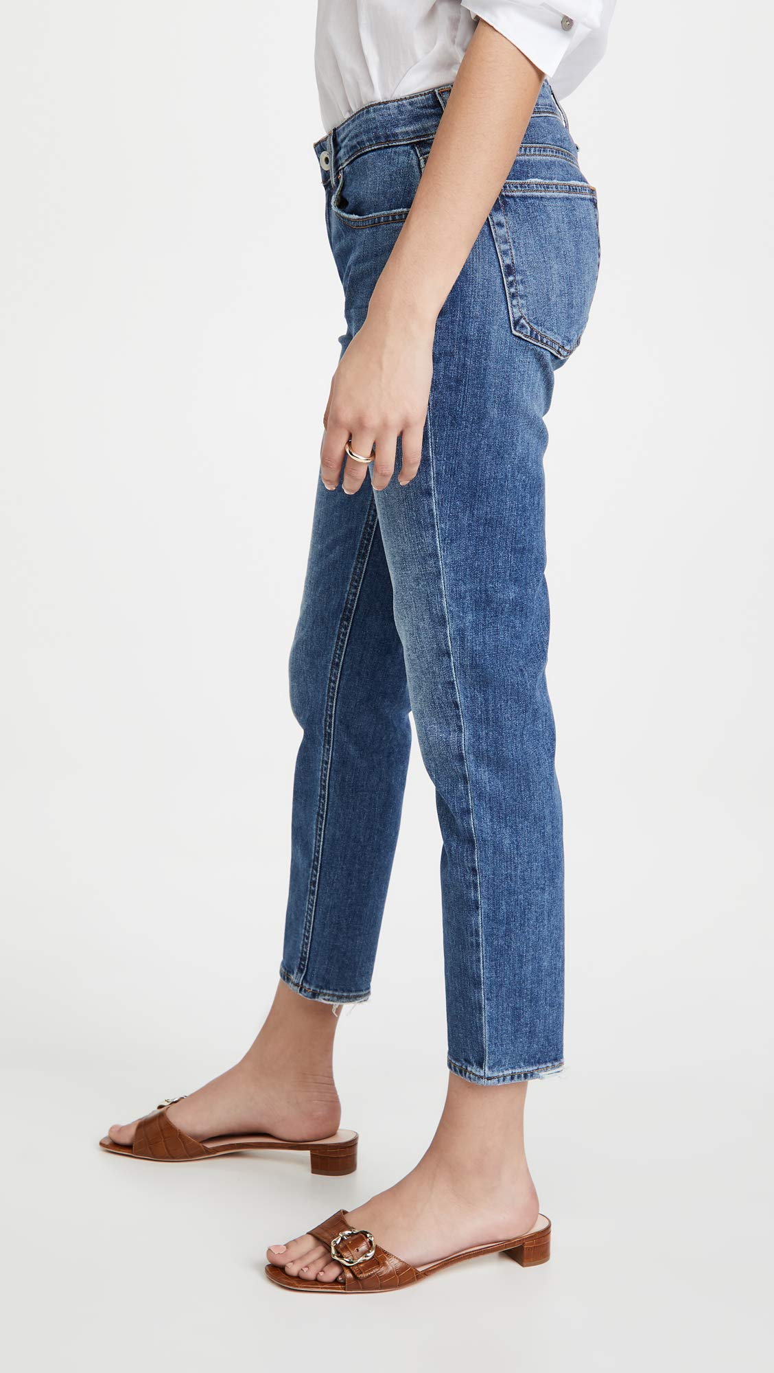 rag & bone Women's Dre Low Rise Slim Boyfriend Jeans - Distressed Denim Pants for Casual Wear & Street Style Outfits