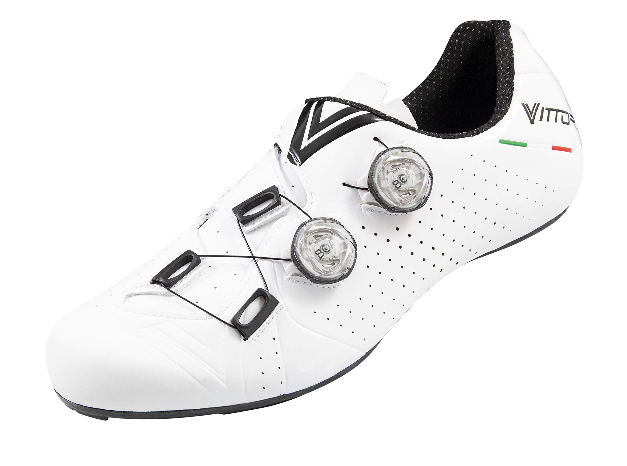 Vittoria Velar Road Cycling Shoes for Men & Women - Lightweight, Breathable White Bike Shoes for Professional & Casual Riders | Perfect for Road Racing, Training & Outdoor Cycling