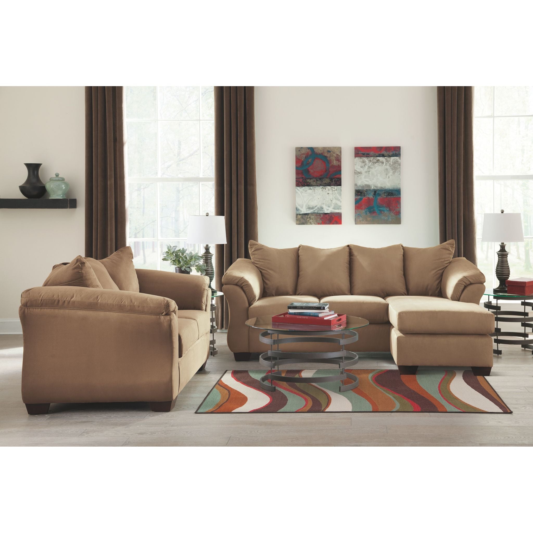 Darcy Sofa Chaise - Modern Sectional Couch with Chaise Lounge for Living Room, Reclining Loveseat for Small Spaces, Comfortable Fabric Sofa for Home & Apartment | Perfect for Family Movie Nights & Relaxing