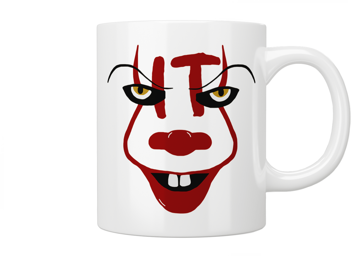 Pennywise IT Horror Movie Coffee Mug - Scary Clown Design for Halloween, Gifts, and Horror Fans - Perfect for Coffee, Tea, and Collectibles