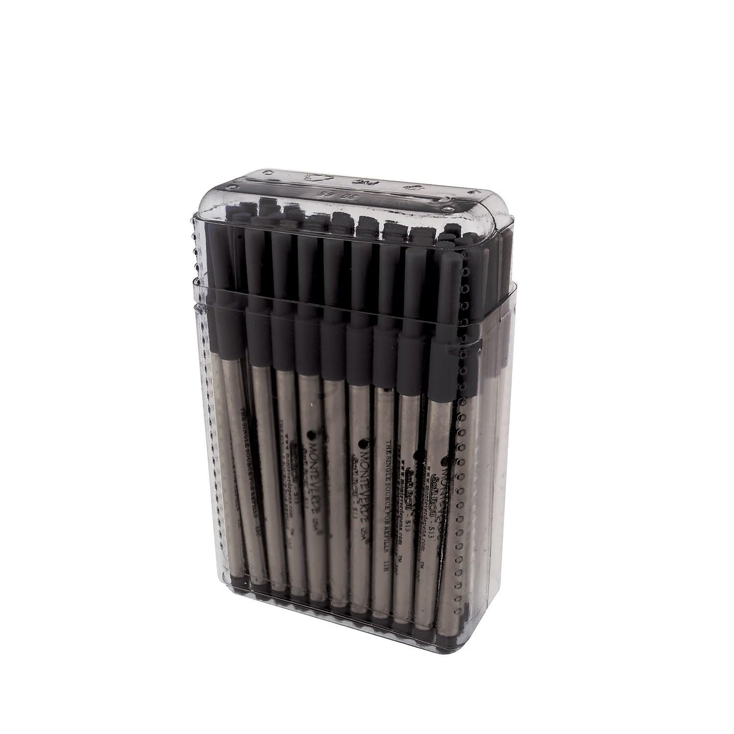 Monteverde Capless Gel Refill for Sheaffer Ballpoint Pens - Fine Point, Black Ink, 50 Pack (S424BK) | Smooth Writing for Office, School & Professional Use