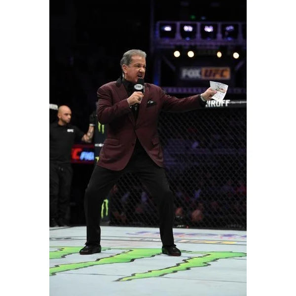 Bruce Buffer UFC ESPN 7 Event Used Official Bout List - Alistair Overeem vs Jairzinho Rozenstruik Collectible Memorabilia | Perfect for UFC Fans, Sports Collectors, and MMA Enthusiasts