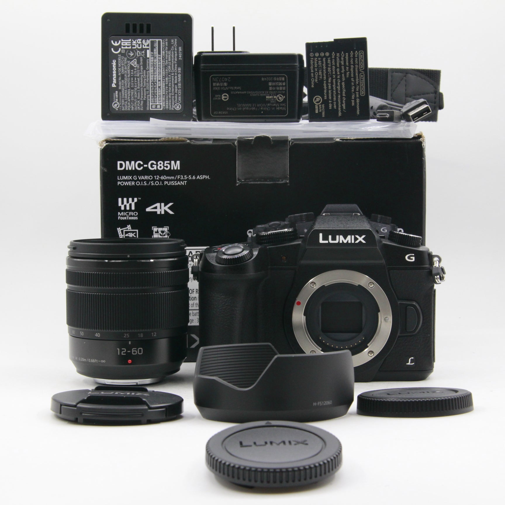 Open Box Excellent Condition Panasonic Lumix DMC-G85 Mirrorless Micro Four Thirds Digital Camera with 12-60mm Lens - Perfect for Travel Photography, Vlogging & Professional Shooting