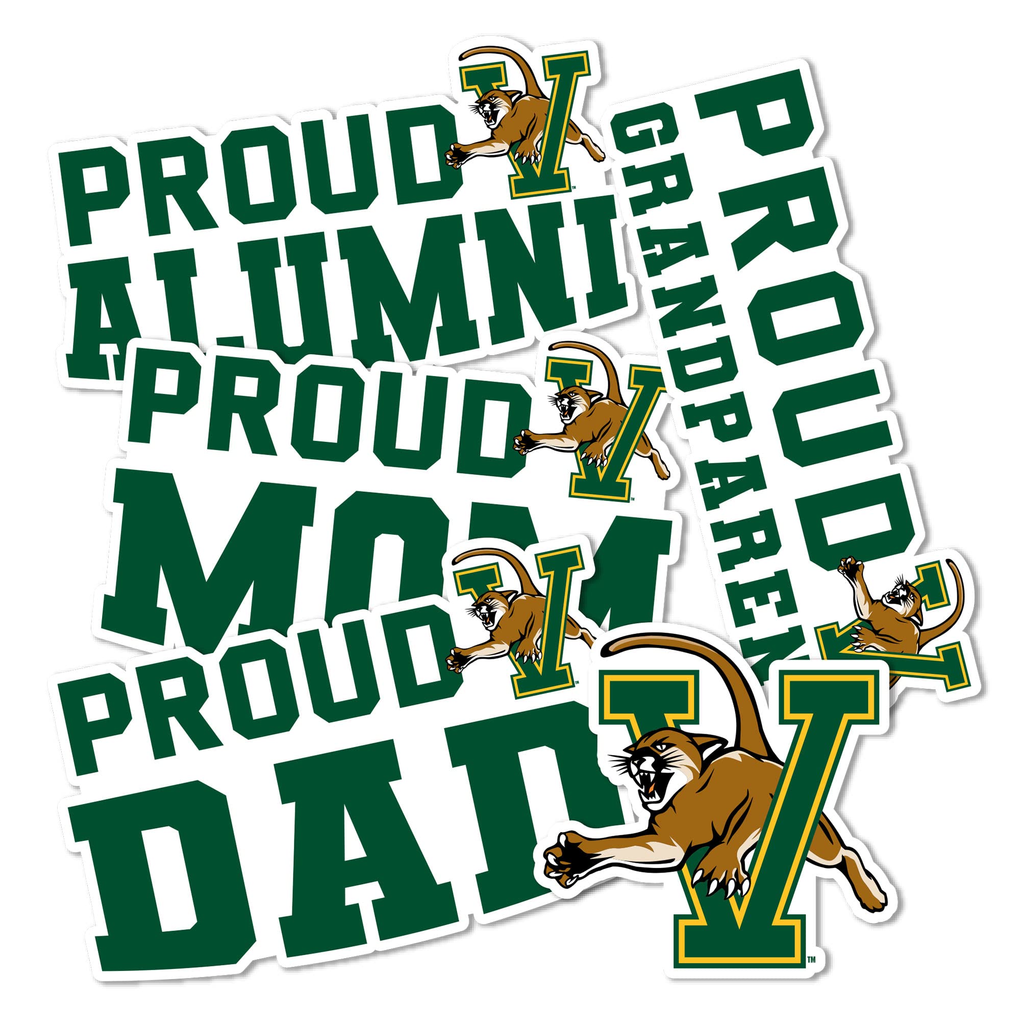 University of Vermont Catamounts Desert Cactus Vinyl Decal Sticker - Waterproof Laptop, Water Bottle, Car, Scrapbook Decor - Perfect for College Dorm, School Spirit & Alumni Gifts (Family Full Sheet)