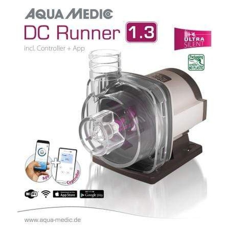 Aqua Medic DC Runner 1.3 App Control Water Pump - Energy Efficient Submersible Pump for Aquariums, Ponds & Hydroponics | Remote Control via Smartphone App