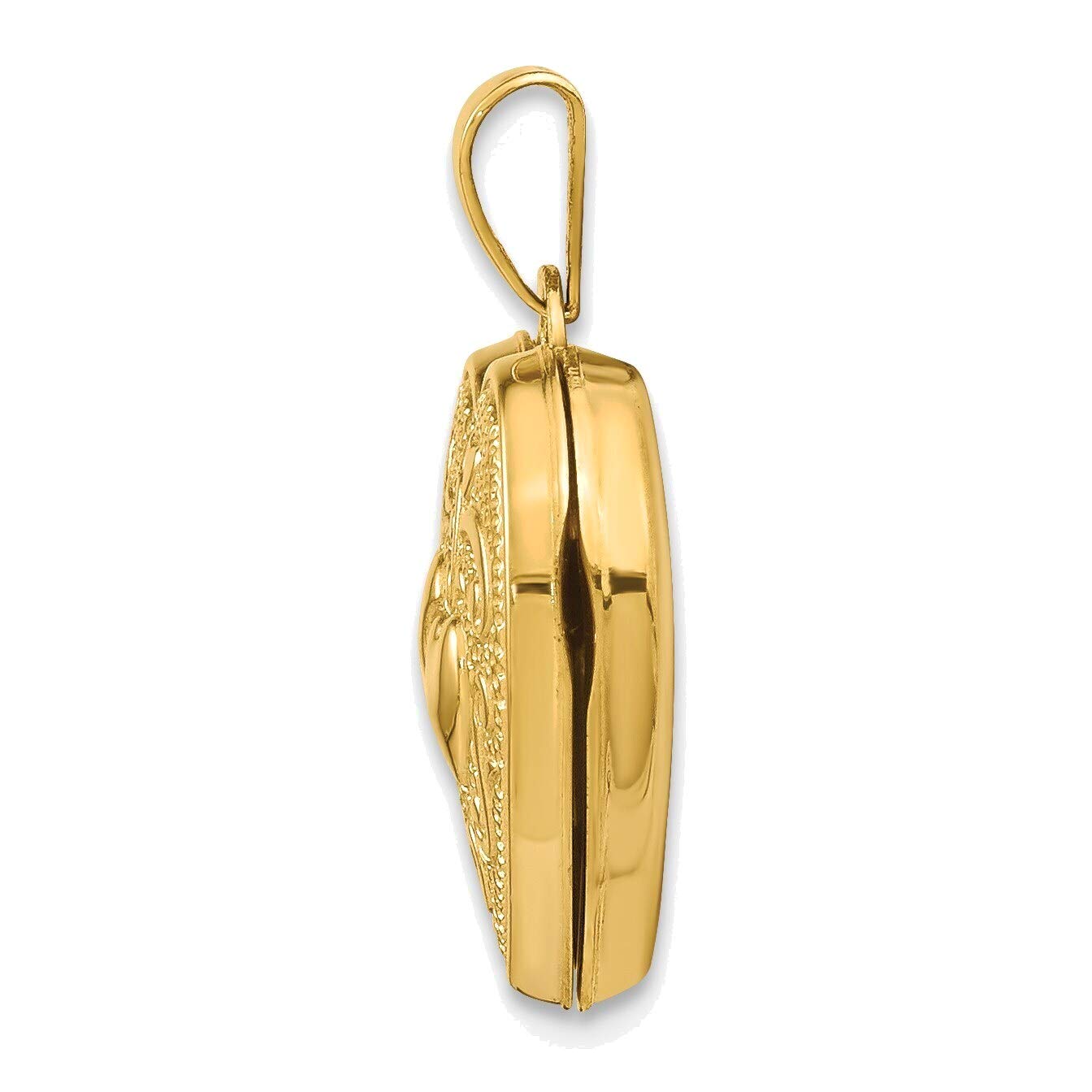 14K Yellow Gold Heart Locket Jewelry for Romantic Gifts
