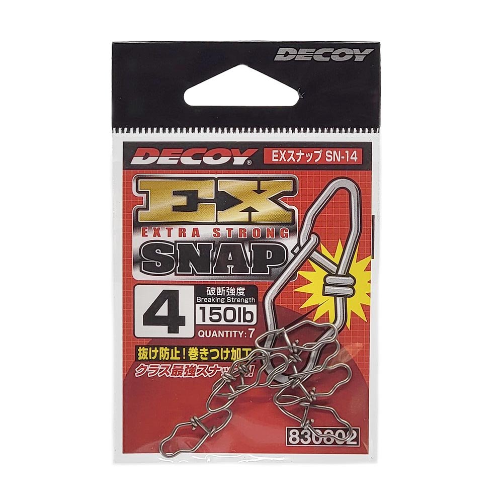 Decoy SN 14 EX Lure Snaps 7 Pack - Premium Fishing Lures for Bass, Trout & Walleye - Saltwater & Freshwater Fishing Gear - Perfect for Casting, Trolling & Ice Fishing
