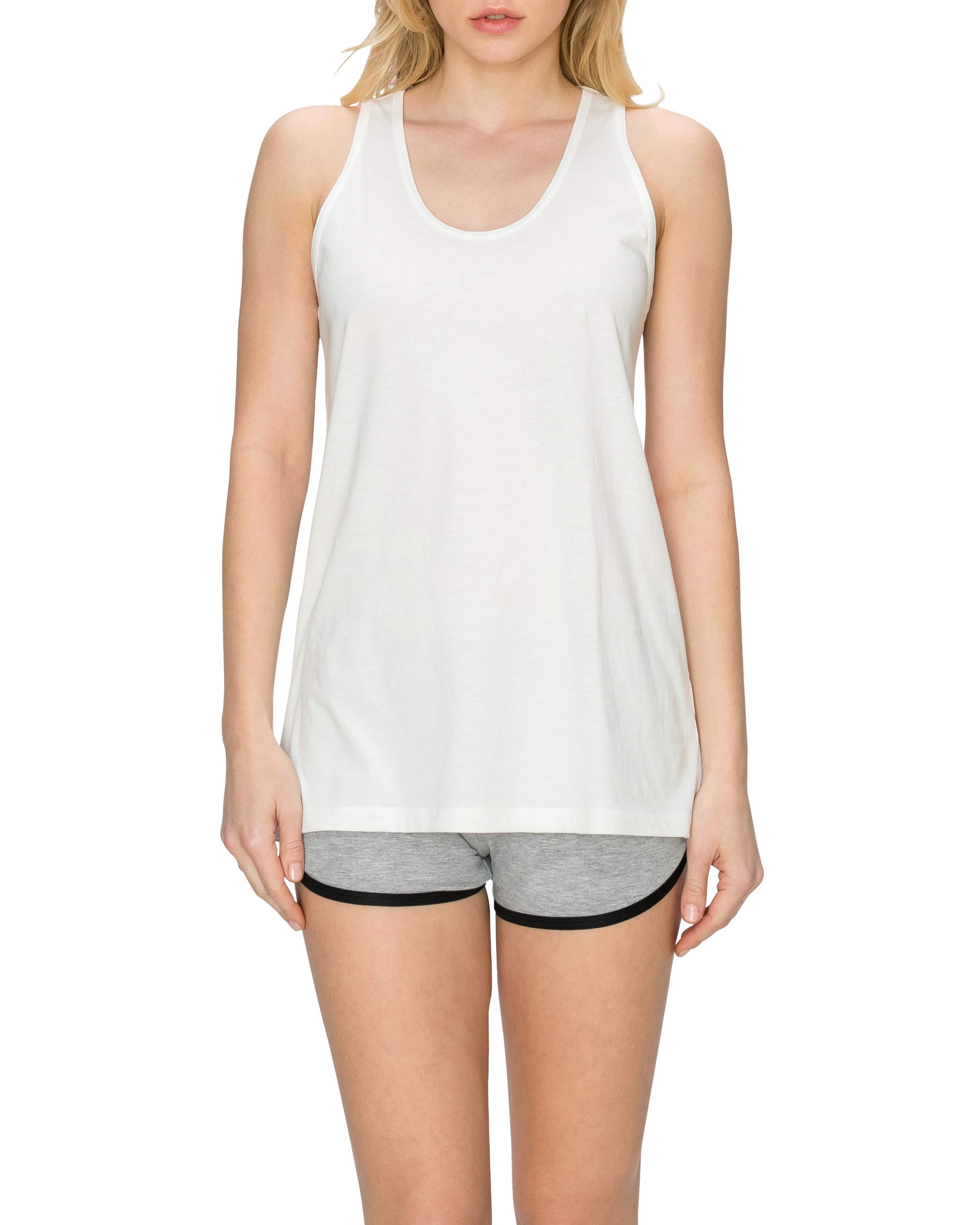 EttelLut Women's Loose Fit Flowy Tank Tops - Breathable Workout Shirts for Yoga, Running, Gym & Lounge Wear - Comfortable Casual Summer Tops for Women