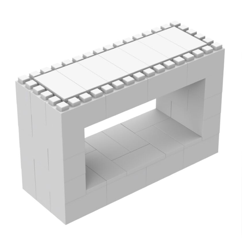 EverBlock Open Table Kit - 18” x 48” x 37” Modular Coffee Table, Entryway Table or End Table | Giant Interlocking Building Blocks for Easy Assembly & Reuse | Indoor & Outdoor Furniture | Perfect for Living Rooms, Offices & Patios | White