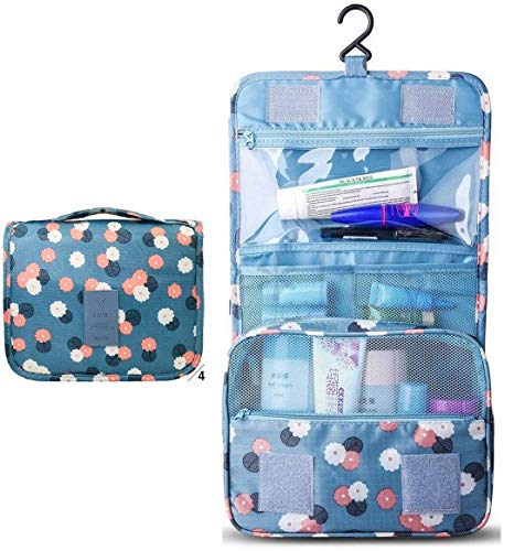 TAGPR Large Nylon Cosmetic Bag for Women & Men – Travel Makeup Organizer with Hook, Multifunctional Toiletry Pouch for Grooming Essentials (8cm) – Perfect for Vacation, Gym, and Daily Use