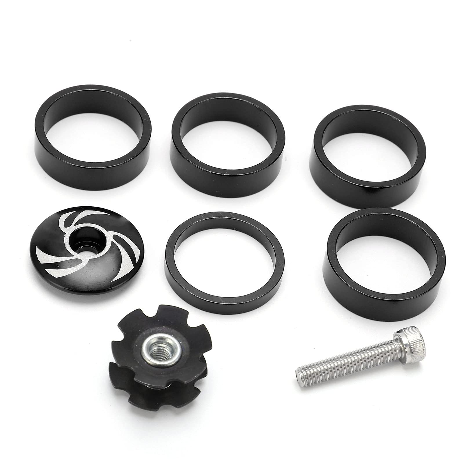 Alomejor Bike Headset Front Fork Set - 5410T Fixed Cog Compatible, Anti-Rust Top Cover for Smooth Cycling | Perfect for Road Bikes, Mountain Bikes & Commuting