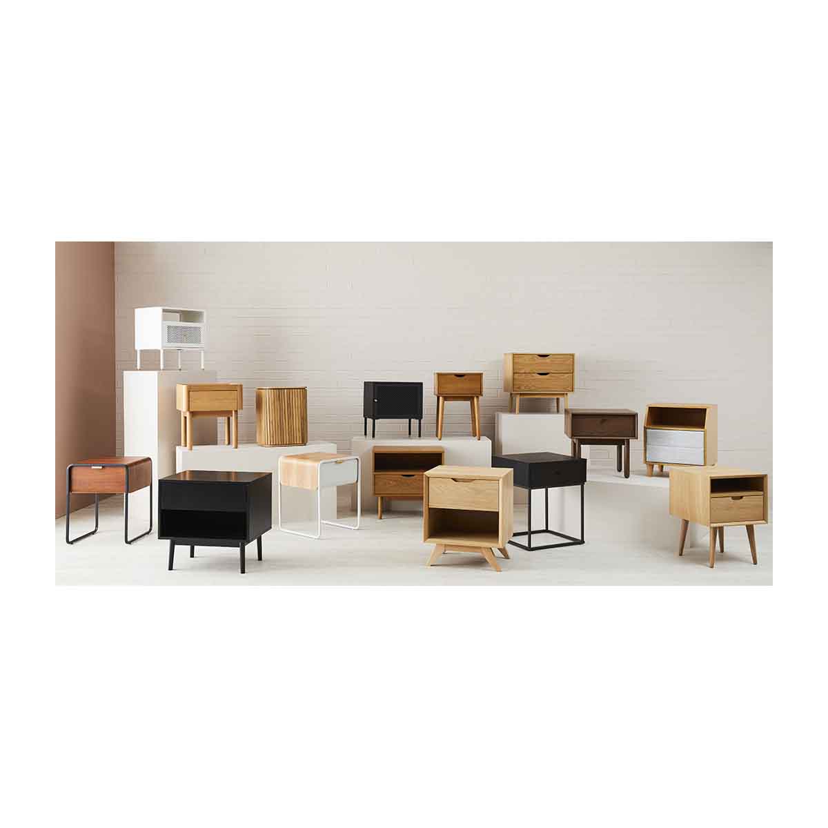 Modern Jude 1-Drawer Nightstand - Compact Bedside Table with Storage for Bedroom, Living Room, or Dorm | Stylish & Functional Nightstand for Small Spaces