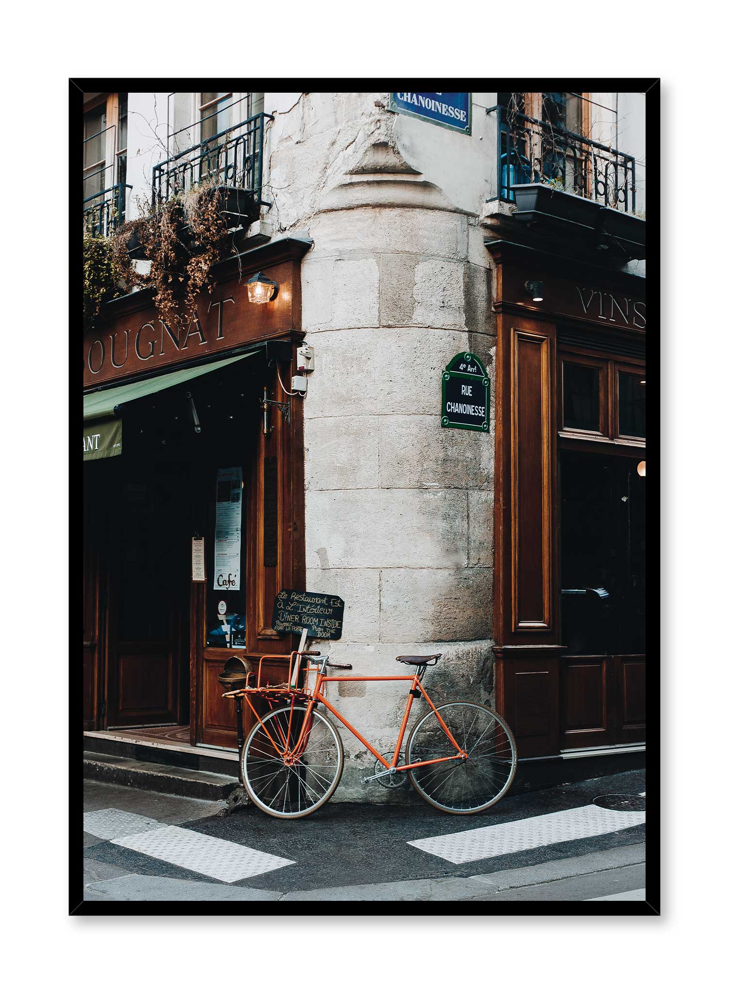 Paris Stroll Poster - Vintage Parisian Street Scene Wall Art Print - Perfect for Home Decor, Office & Living Room Wall Decorations