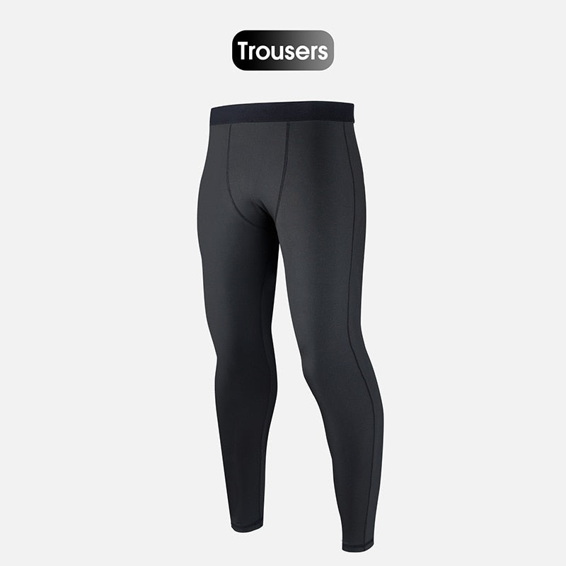 5-Pack Men's Compression Sport Suits - Long Sleeve Shirt & Pants Athletic Set for Gym, Running, Workout | Moisture-Wicking Activewear for Training & Outdoor Sports