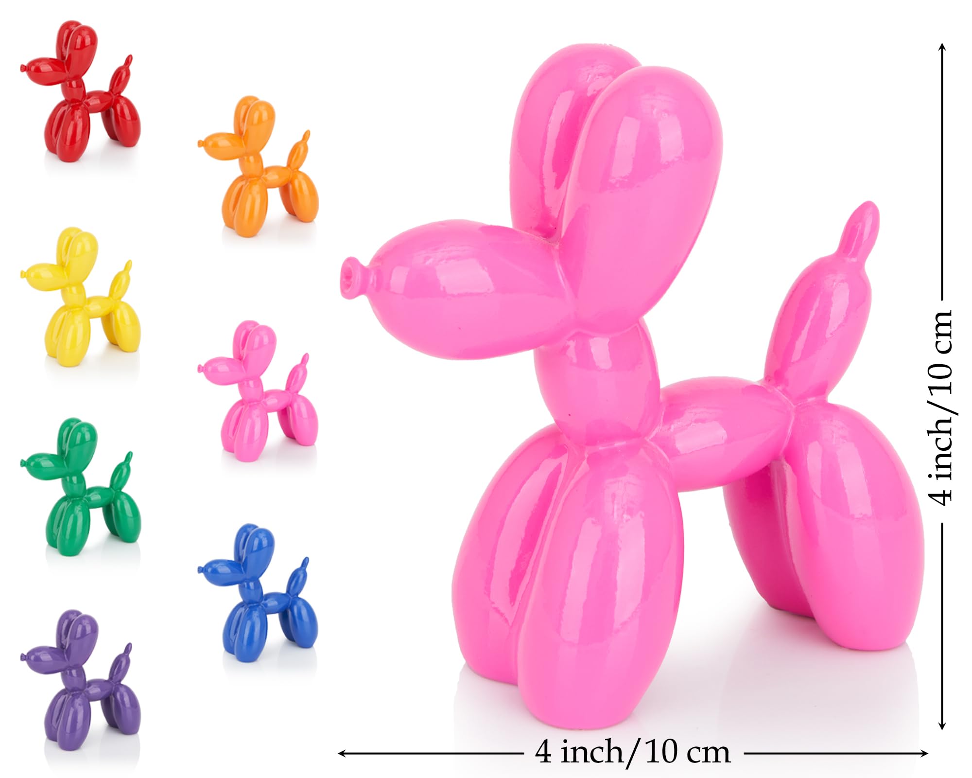 Vibrant Pink Balloon Dog Statue - 4