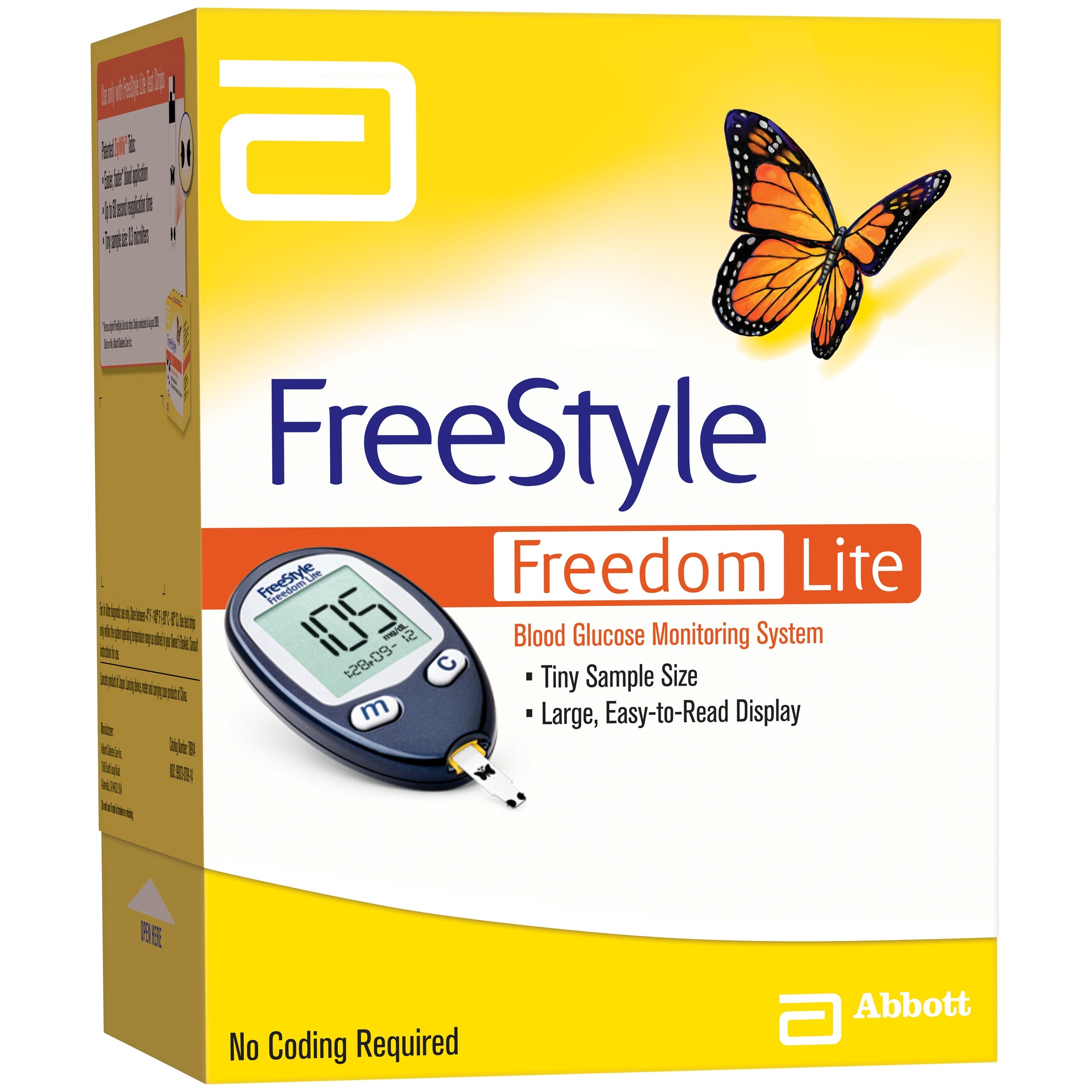 Freestyle Freedom Lite Blood Glucose Monitoring System - Accurate & Easy-to-Use Diabetic Testing Kit for Home & Travel Use