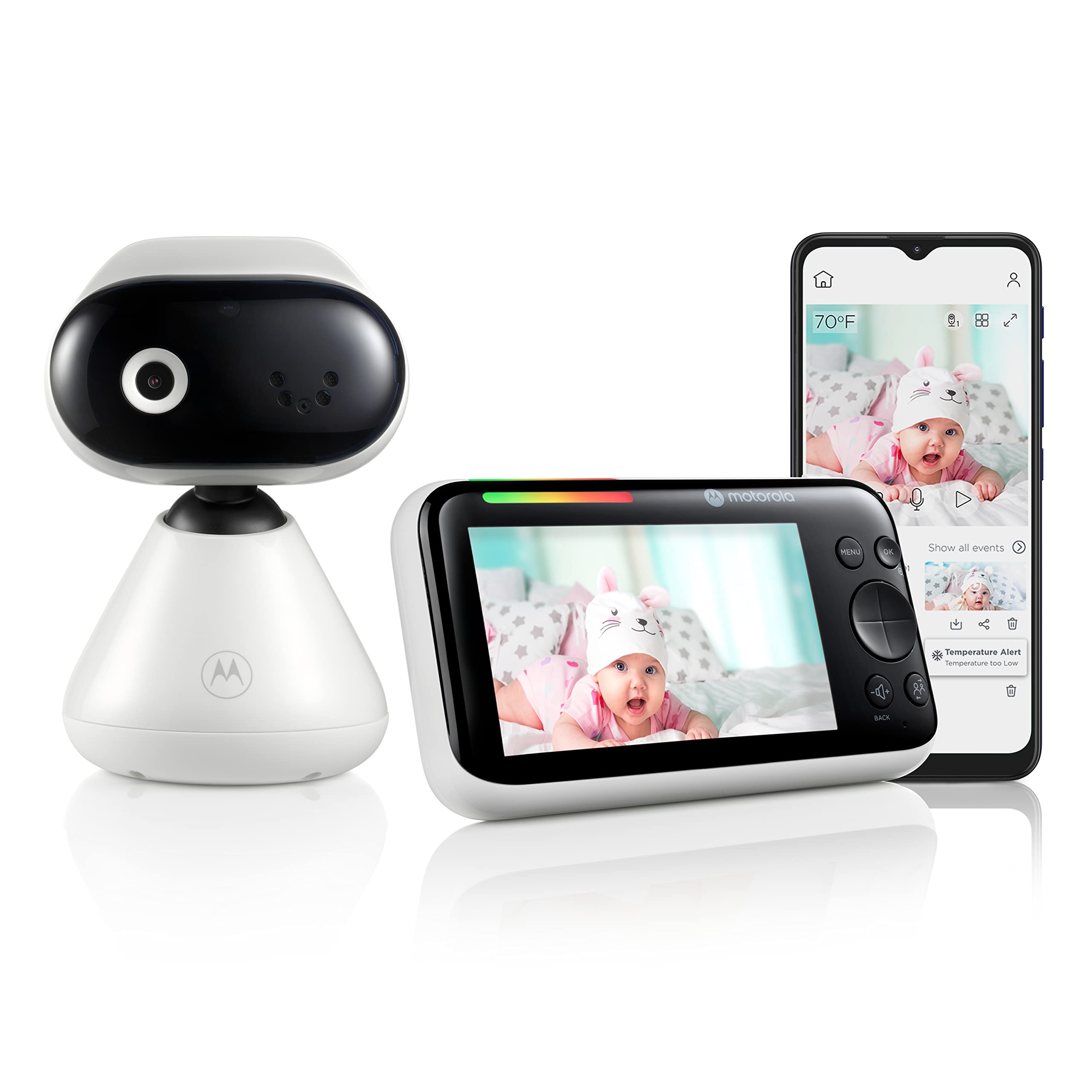 Motorola PIP1500 WiFi Video Baby Monitor with HD Camera, Night Vision & Two-Way Audio - Real-Time Remote Monitoring for Babies & Toddlers at Home or Travel