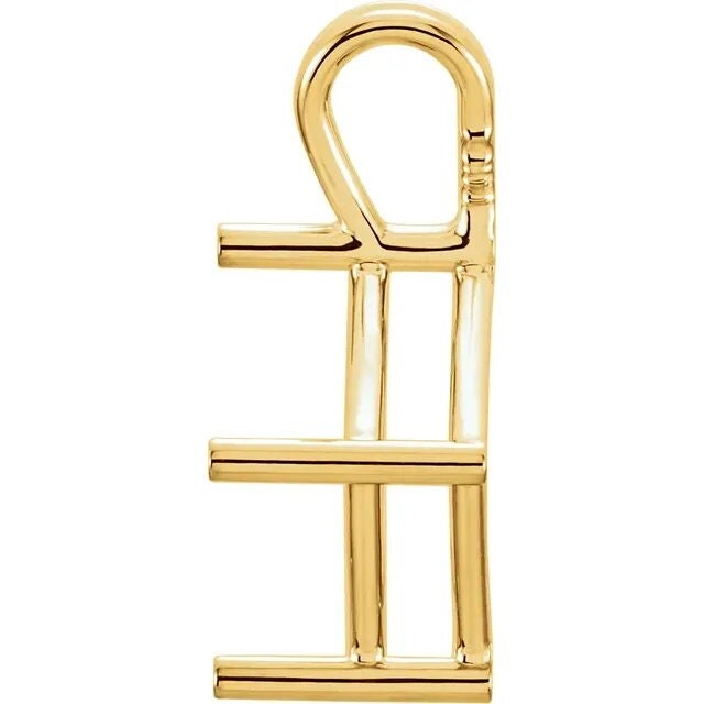 Solid Sterling Silver or 14kt Gold 6mm-11mm Square Princess Cut Pendant Setting | Premium Jewelry Setting for Engagement Rings & Necklaces | Handcrafted in USA