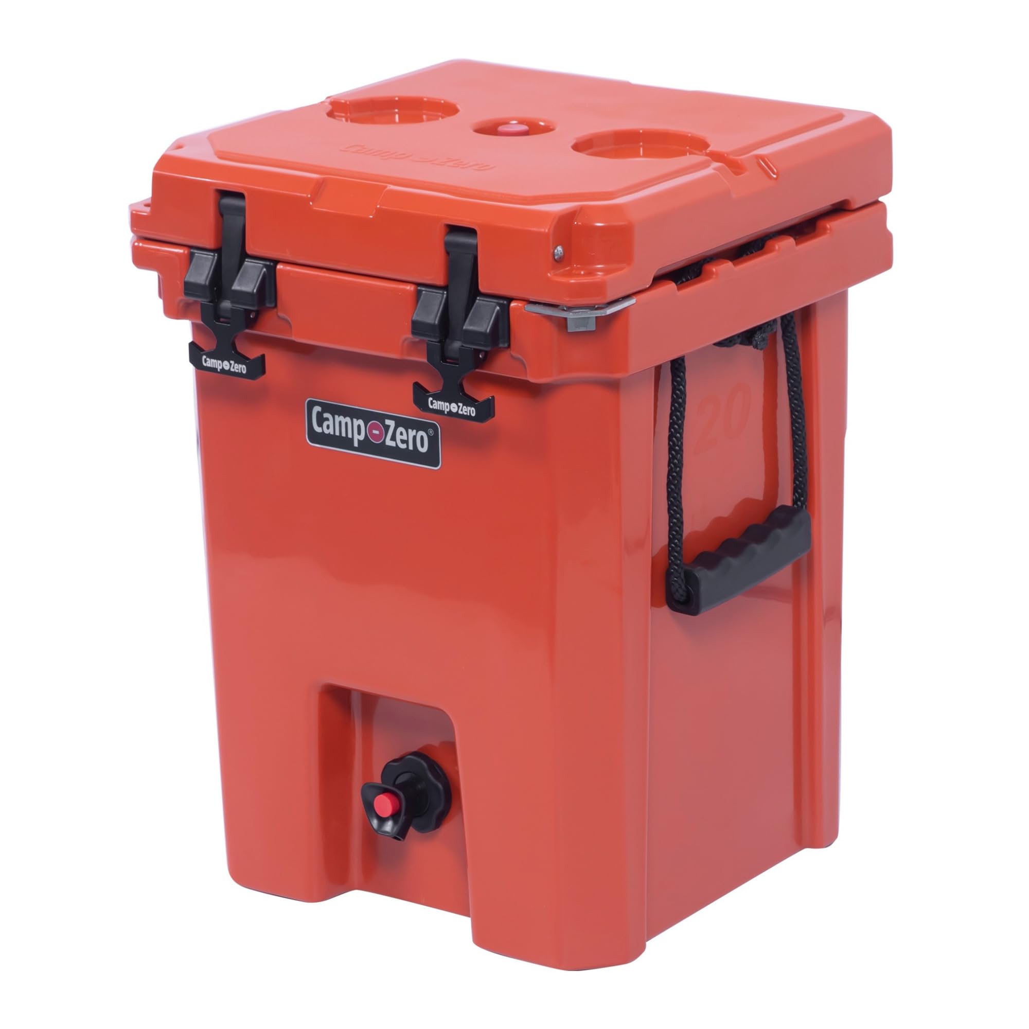 CAMP-ZERO 20L Insulated Drink Cooler with 2 Built-in Beverage Holders - Perfect for Camping, Picnics, Beach Trips & Outdoor Parties