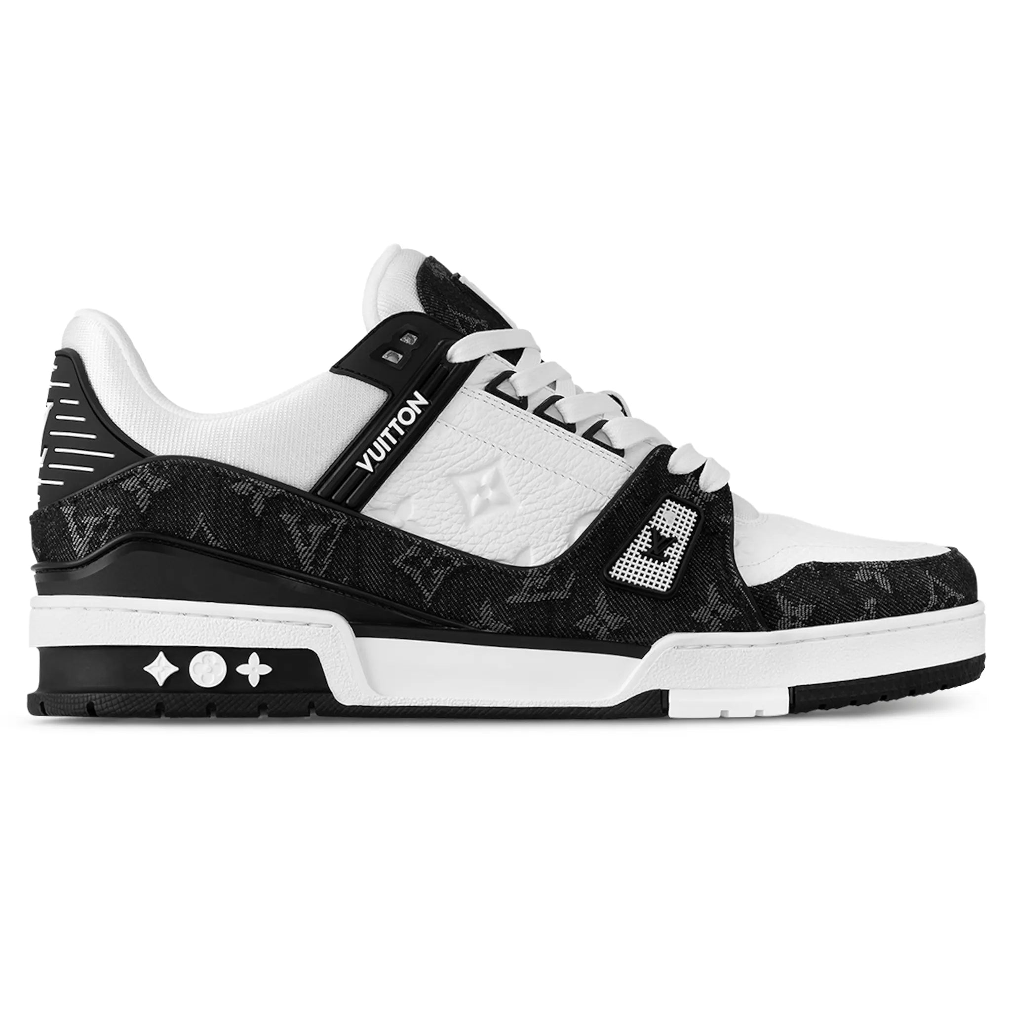 Louis Vuitton LV Monogram Black Denim Sneakers - Luxury Designer Casual Shoes for Men & Women | Perfect for Streetwear, Travel & Everyday Fashion