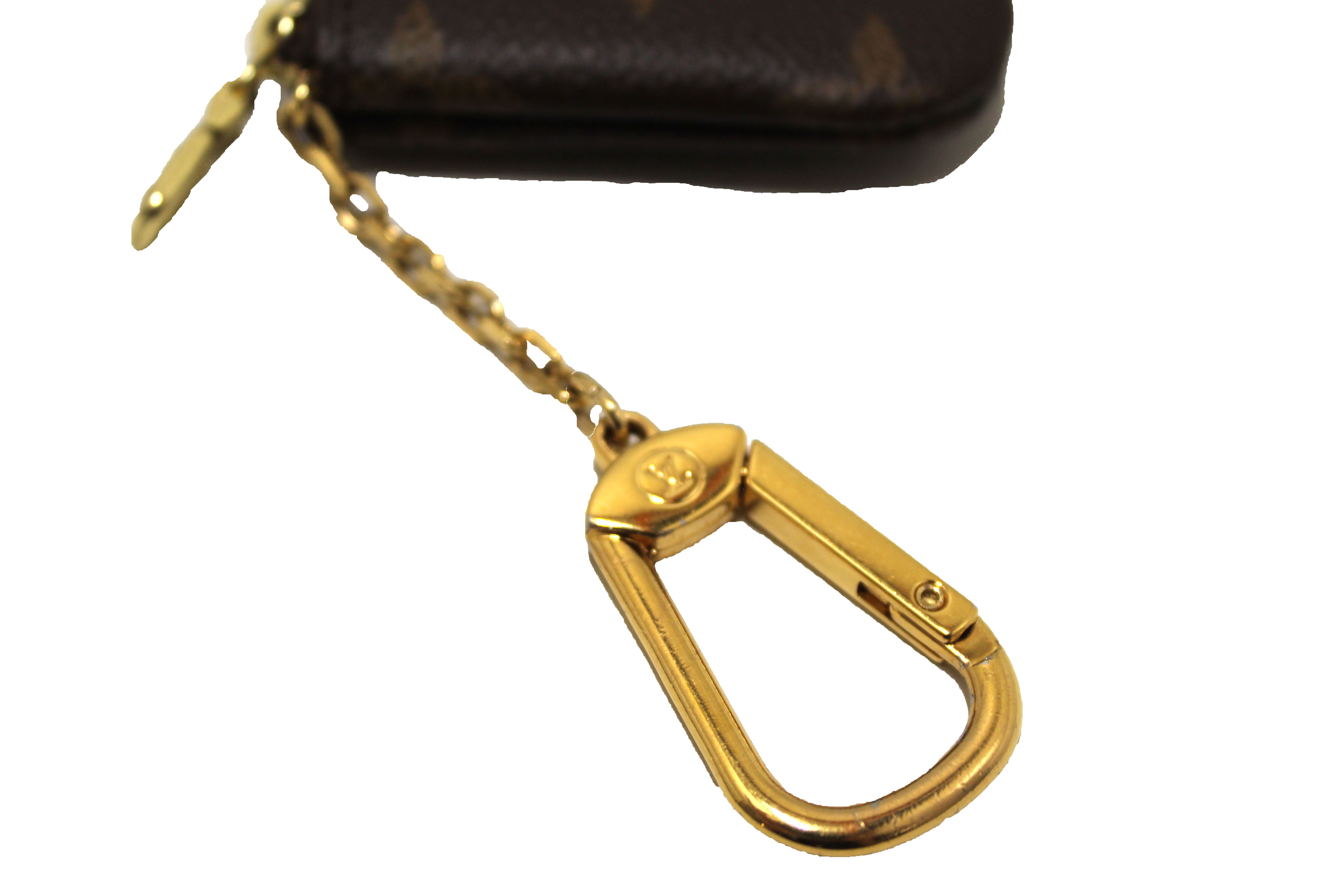 Authentic Louis Vuitton Monogram Canvas Key Pouch - Luxury Compact Wallet for Keys, Cards & Coins | Perfect for Everyday Use, Travel & Gift Giving