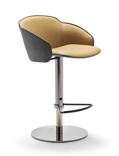 Electa Bar BT Stool by Fasem - Modern Adjustable Bar Stool with Backrest for Kitchen Island, Home Bar & Dining Room | Comfortable & Stylish Seating Solution