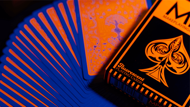 Glow in the Dark Playing Cards - Pumpkin Halloween Edition | UV Reactive Card Deck for Magic Tricks, Poker Night & Party Games | Perfect for Spooky Events, Nighttime Play & Collectors