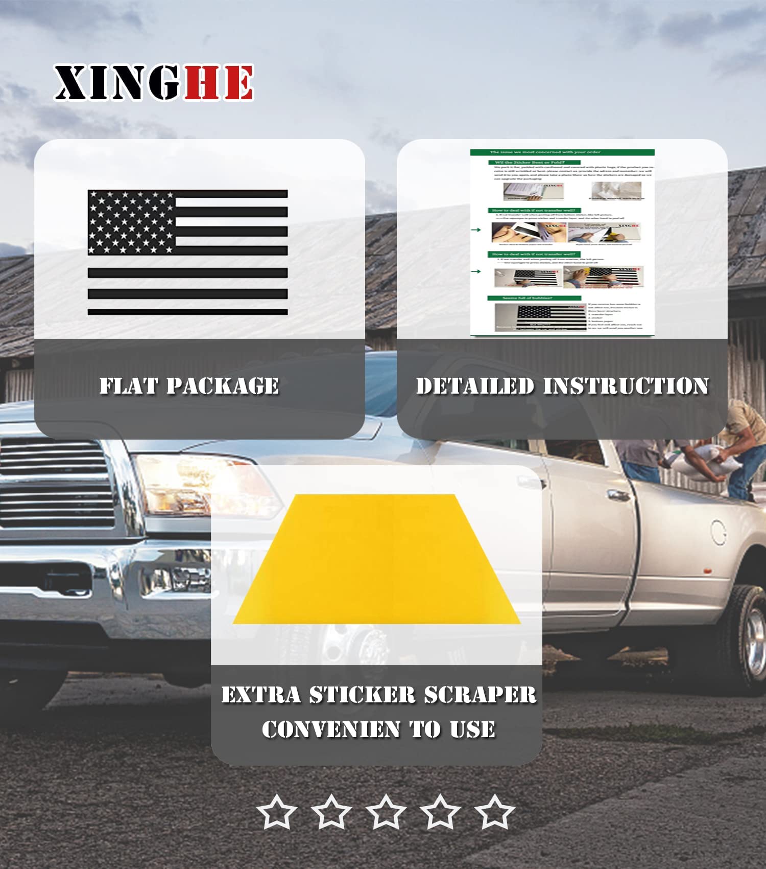 Jeep Wrangler JL 2018-2023 & Gladiator 2023 Side Window American Flag Decal - Matte Black USA Flag Sticker for Truck Side & Rear Windows - Patriotic Car Accessories for Off-Roading & Daily Driving