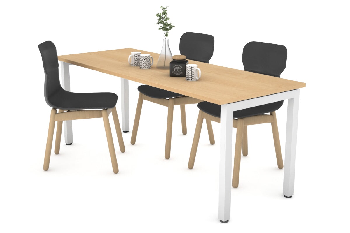 Quadro Square Legs Table - 1600L x 800W Modern Dining Table for Home & Office | Perfect for Kitchen, Dining Room, Conference Room & Workspace