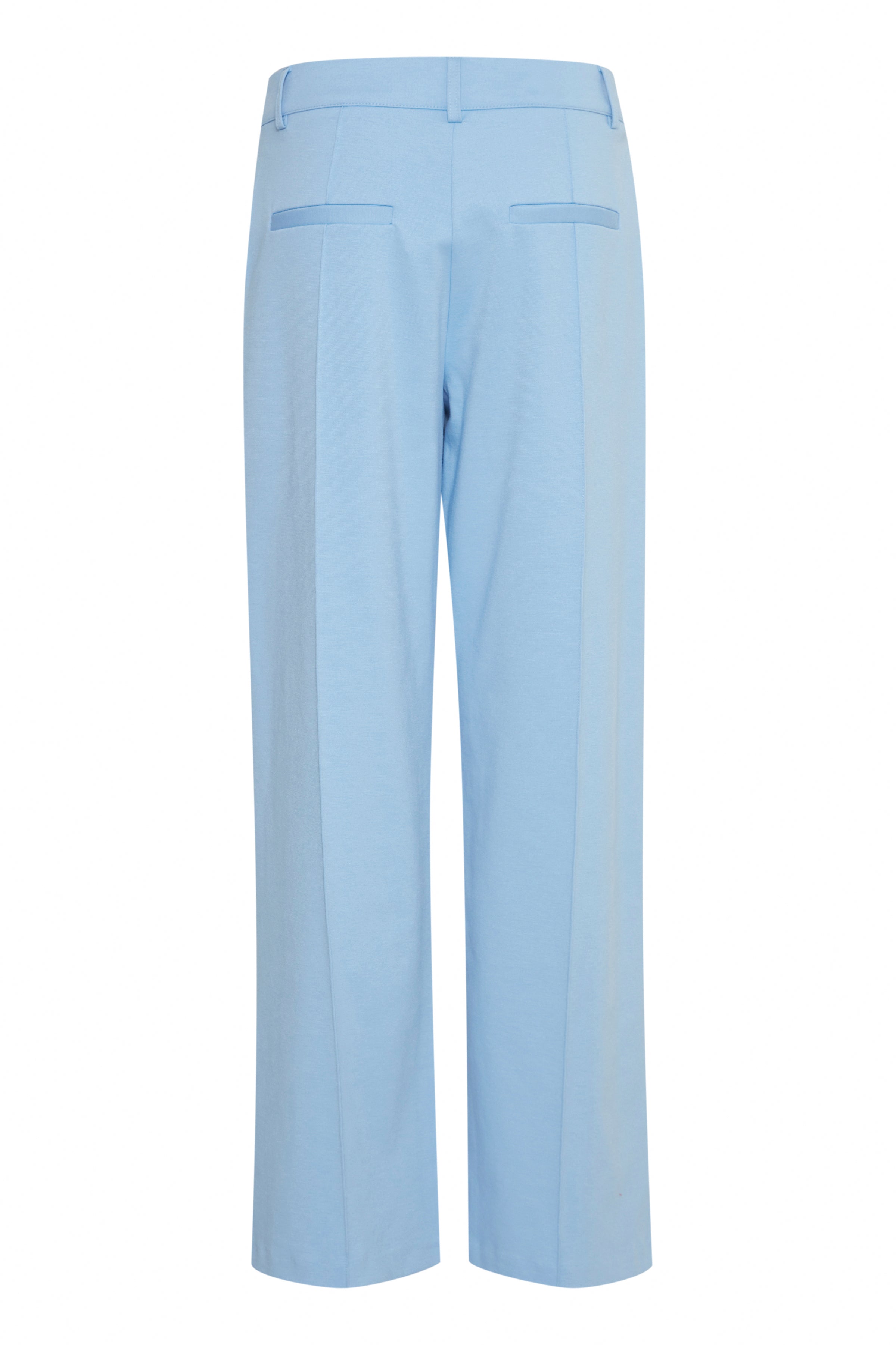Kathy Women's Wide Leg Trousers - Della Robbia Blue High Waist Palazzo Pants for Office, Casual & Travel Outfits