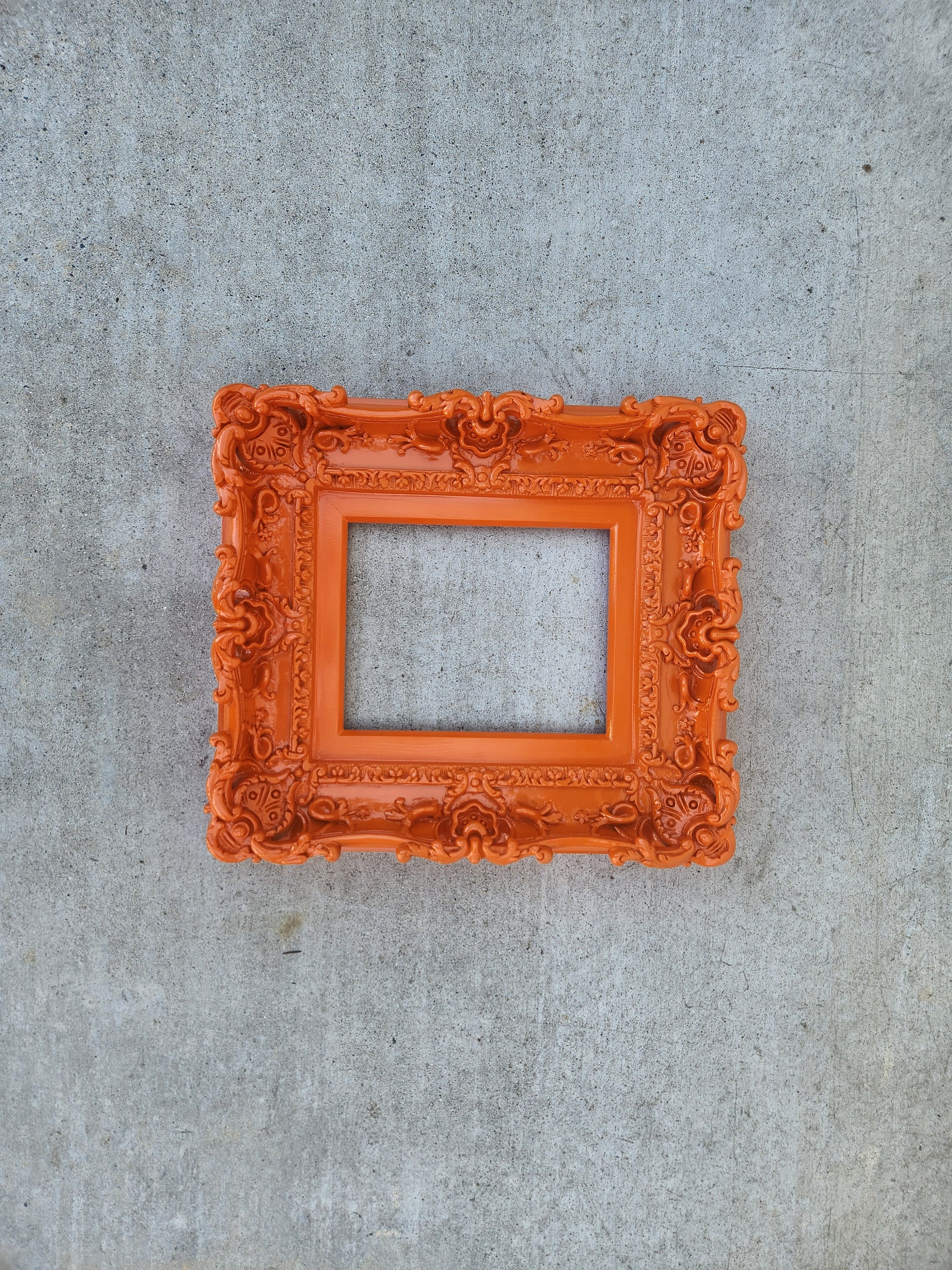 8x10 Orange Baroque Kids Picture Frame - Vibrant Photo Frame for Artwork, Nursery Decor & Wall Display - Fancy Decorative Frame for Home, Office & Gifts