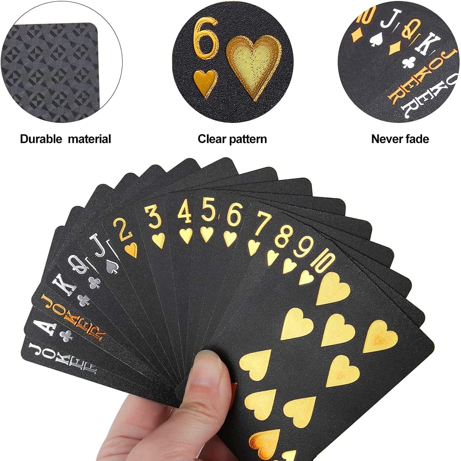 2 Decks of Waterproof Plastic Poker Cards - Flexible PVC Playing Cards for Magic Tricks & Card Games | Perfect for Casino Nights, Poker Parties & Travel Entertainment