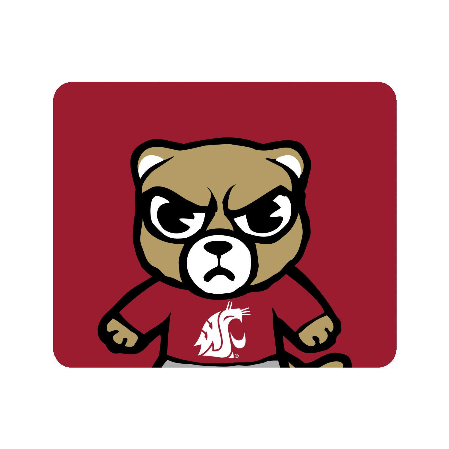 Washington State University WSU Standard Fabric Mouse Pad - Non-Slip Desk Accessory for Gaming & Office Use - Tokyodachi Cropped Design - Perfect for Dorm, Home & Work Setup