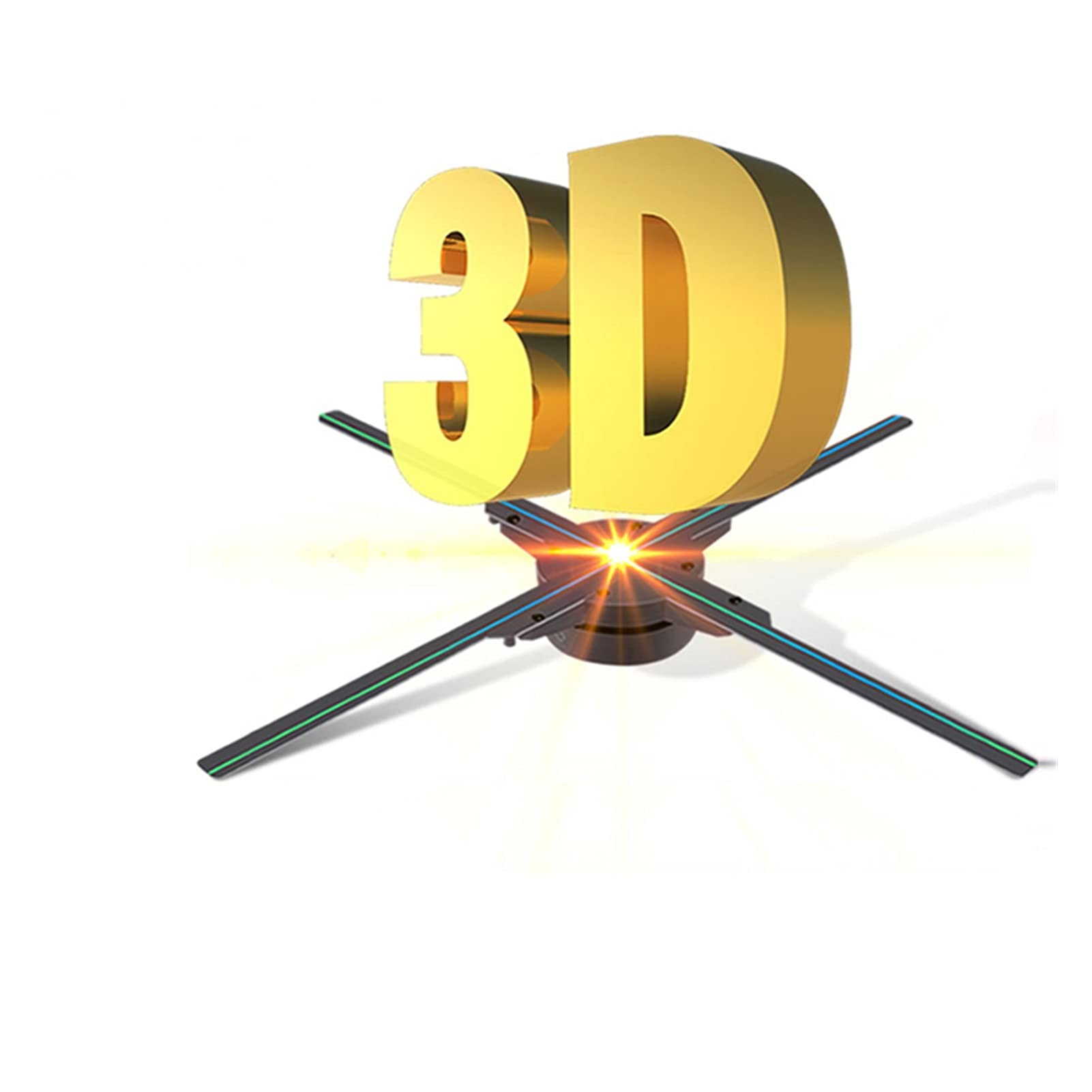 BJTYHT 3D Holographic Fan Projector - Commercial Hologram Advertising Display Lights for Stores, Events & Promotions | Eye-Catching 3D Holographic Visuals for Retail, Bars, Exhibitions & Trade Shows