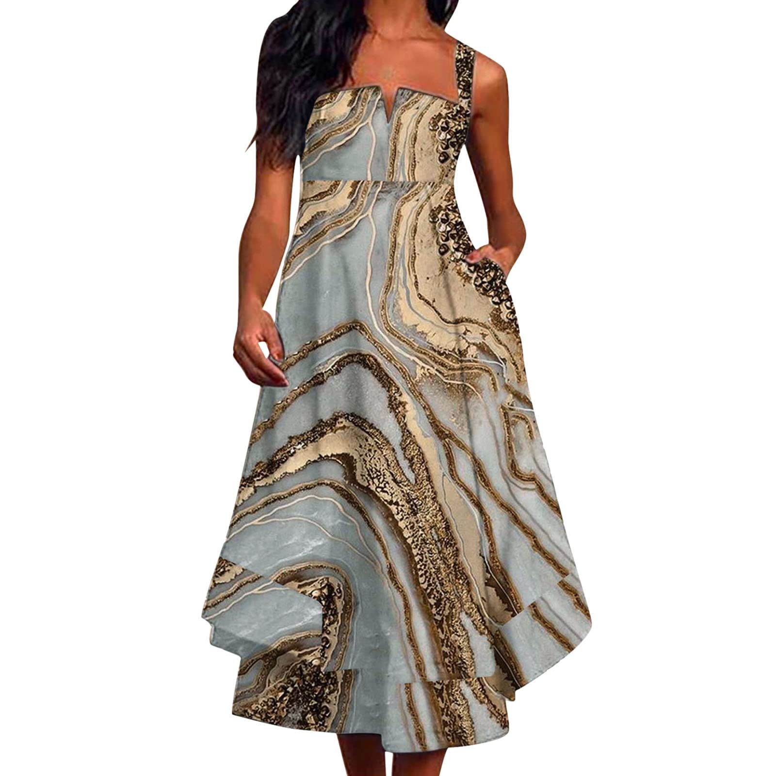 Floral Summer Dress for Women - Sleeveless Ruffle Bodycon Beach Dress | Casual & Stylish for Outings, Vacations, and Beach Parties