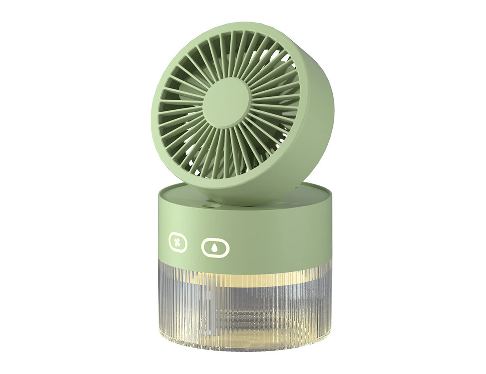 RikXz Portable Mini Fan - USB Rechargeable Desk Fan with Humidifier, 3 Speed Settings, 2000mAh Battery - Compact Cooling & Misting Fan for Office, Outdoor, Travel, and Home Use