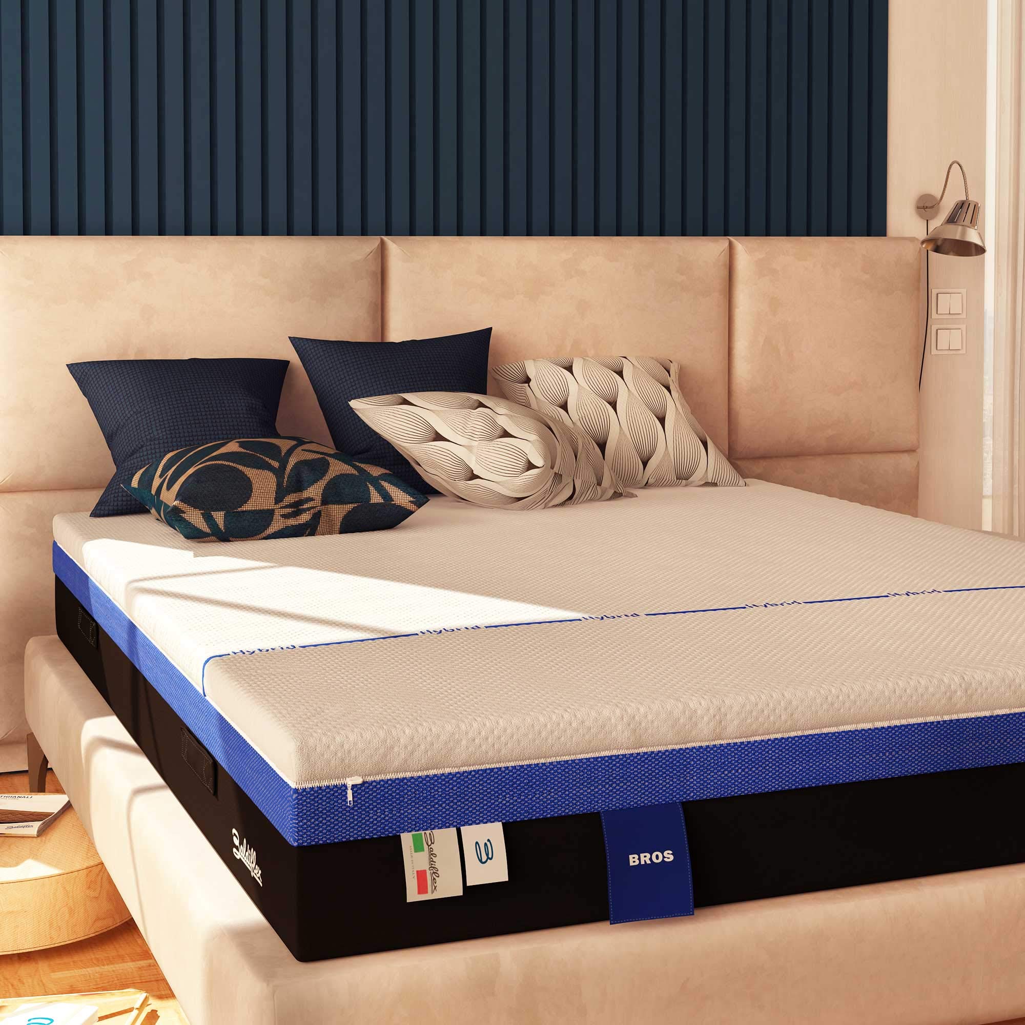 Baldiflex Hybrid Memory Foam Mattress with 3000 Pocket Springs - Queen Size 170x200cm, 25cm Height - Perfect for Couples, Back Pain Relief & Pressure Relief - Ideal for Bedroom, Guest Room & Home Use