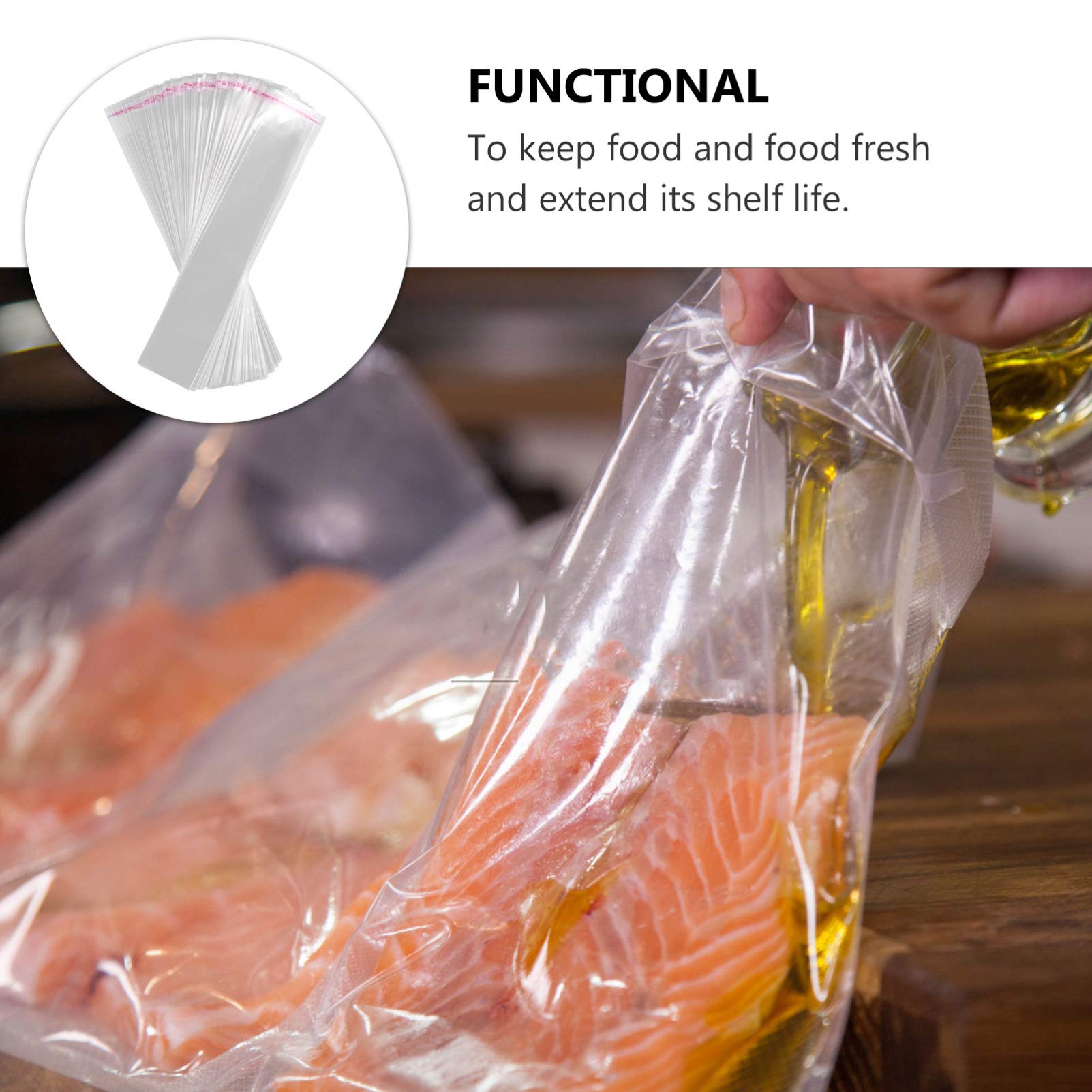Sewroro 200pcs Clear Resealable Cellophane Bags - Self Adhesive, Slim Design for Bakery, Candy, Cookies - Perfect for Christmas, Halloween Party Favors, Gift Wrapping & Food Storage