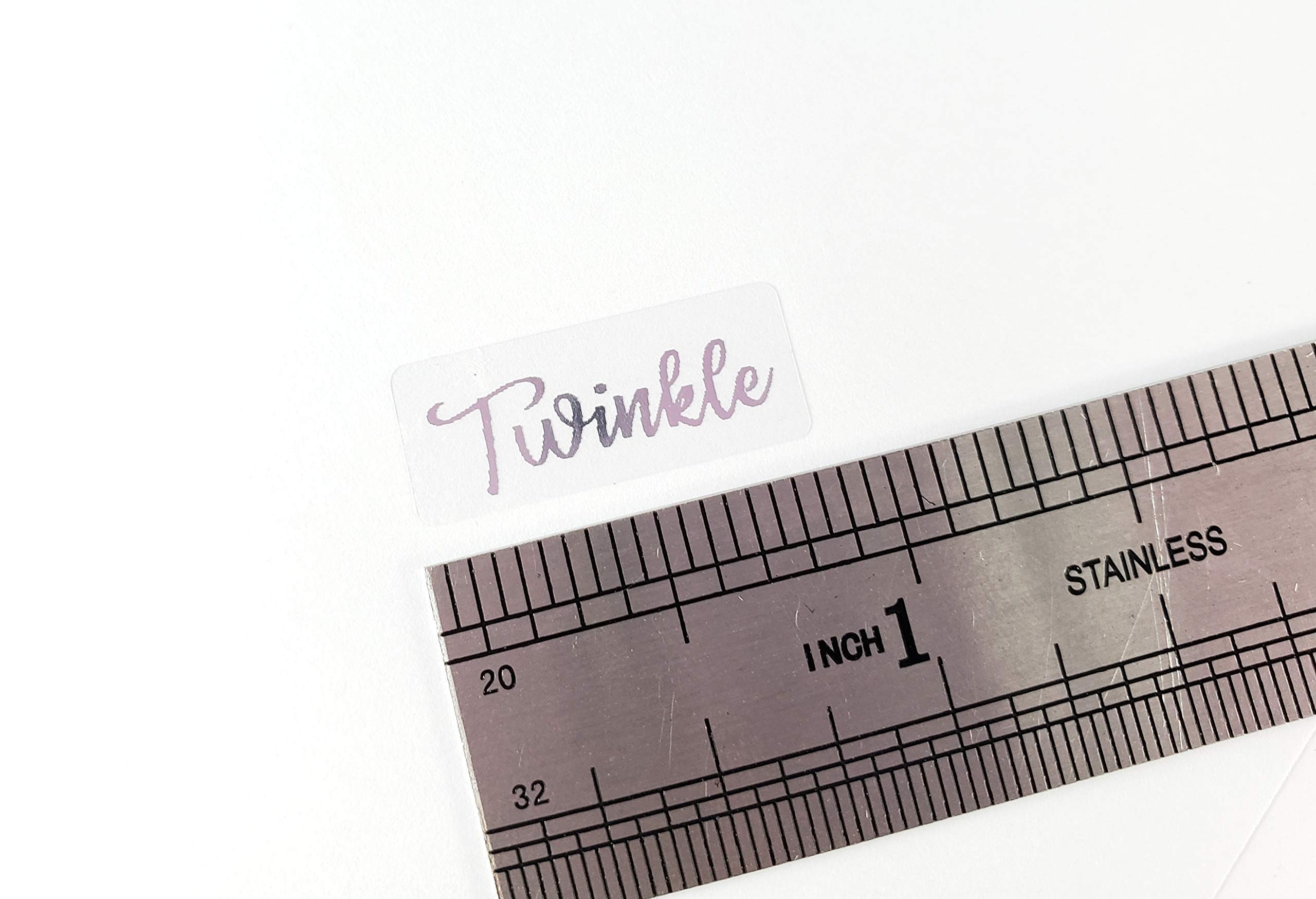 144 Small Silver Ink Clear Transparent Name Stickers - Customized Waterproof Labels for Daycare, Kids, School Supplies & Organization - Perfect for Lunchboxes, Bottles, Books & Toys