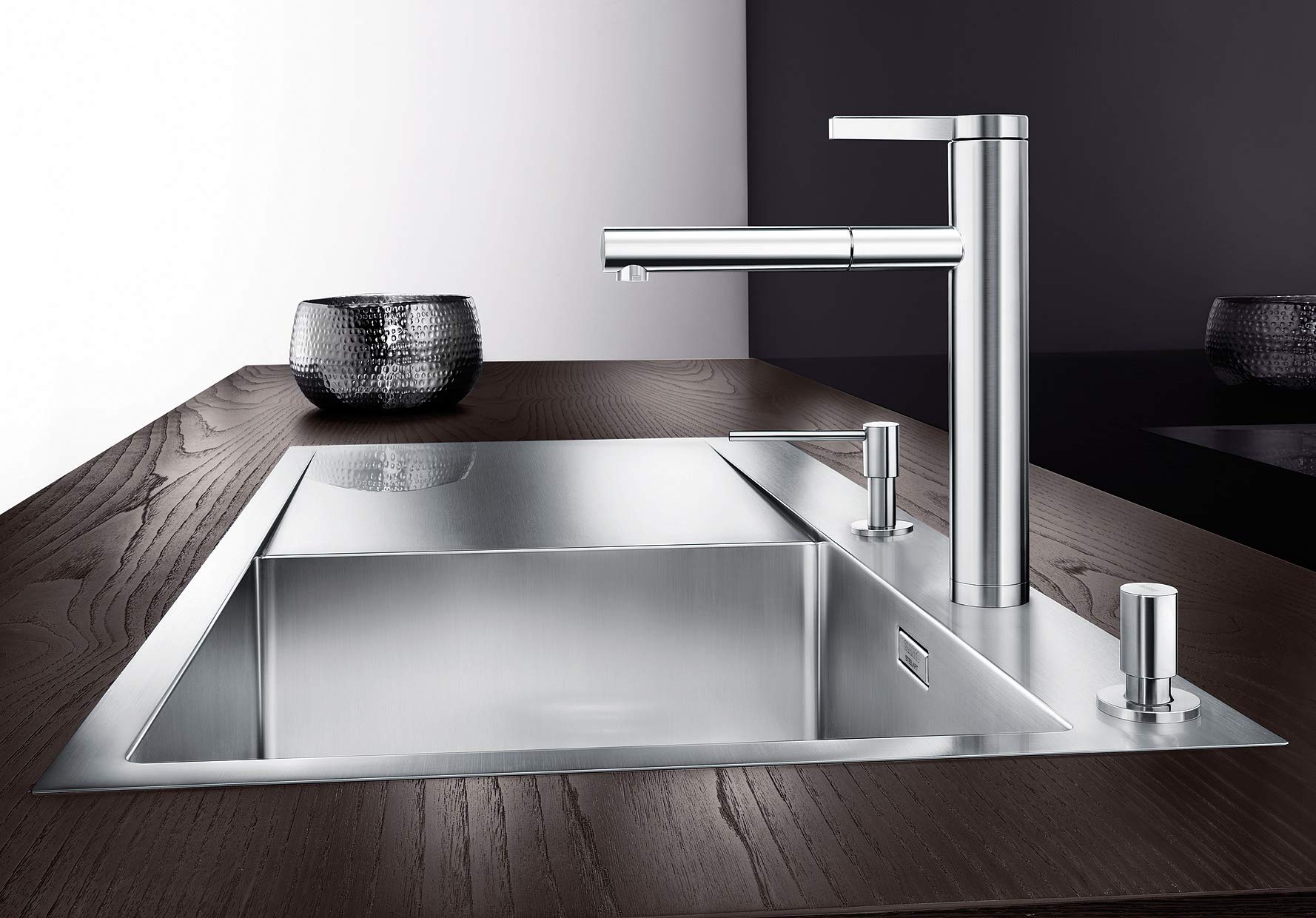 Blanco Actis/S Kitchen Sink Faucet - Stainless Steel, Modern Design, Single Handle Pull-Down Sprayer (Model 517591) - Perfect for Home Kitchen, Restaurant & Commercial Use