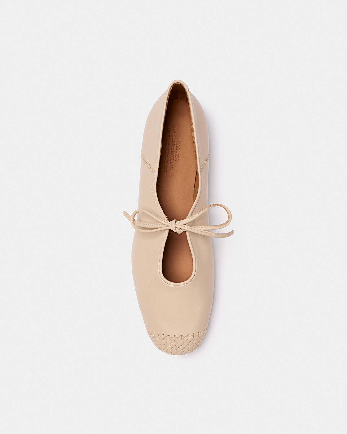 Naguisa Mes Ivory Ballet Flats for Women - Comfortable & Elegant Shoes for Work, Wedding, and Everyday Wear