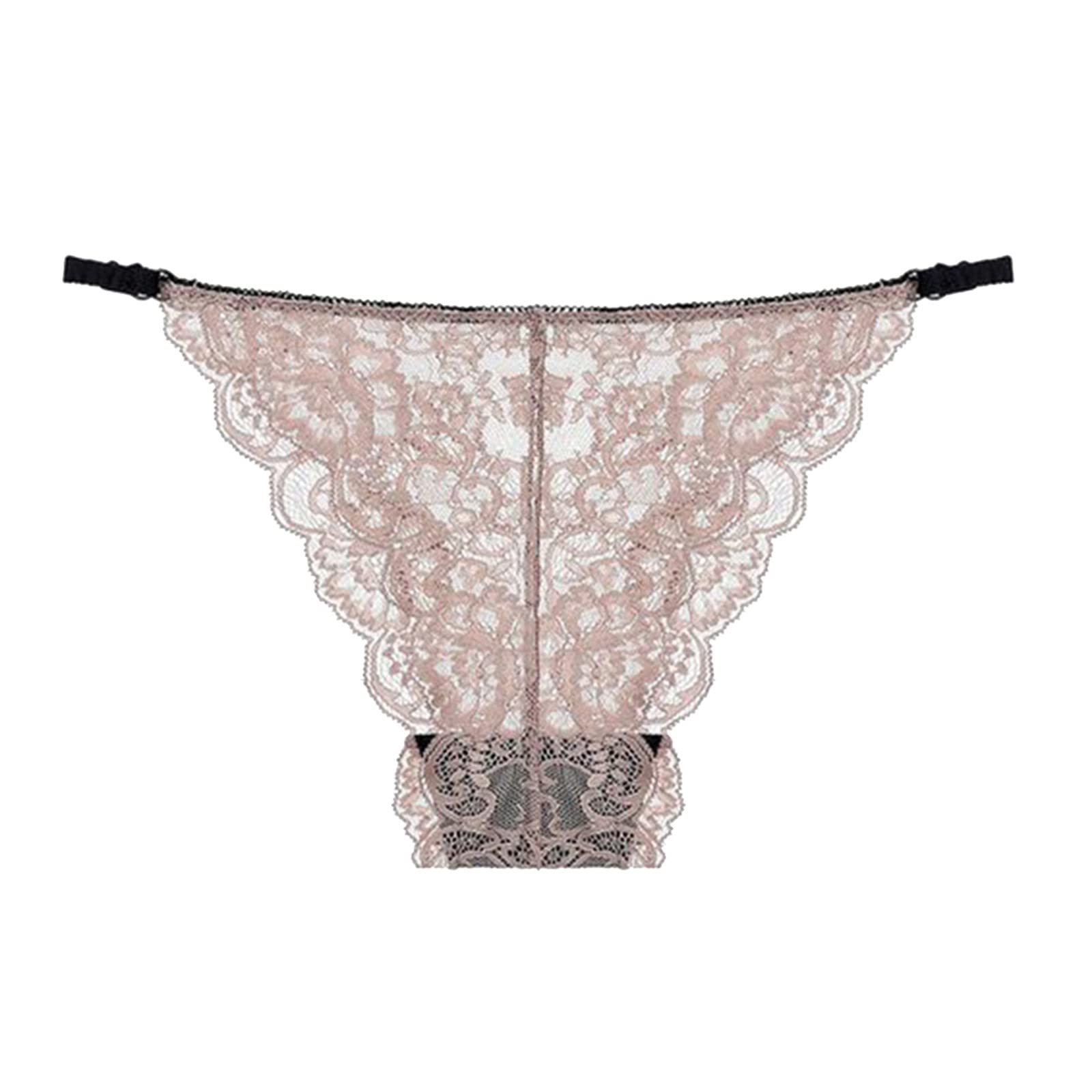 **Women's Cotton Lace Thong Underwear - Soft & Sexy Ultra Brief Panties for Women - Assorted Colors - Perfect for Everyday Wear & Special Occasions**