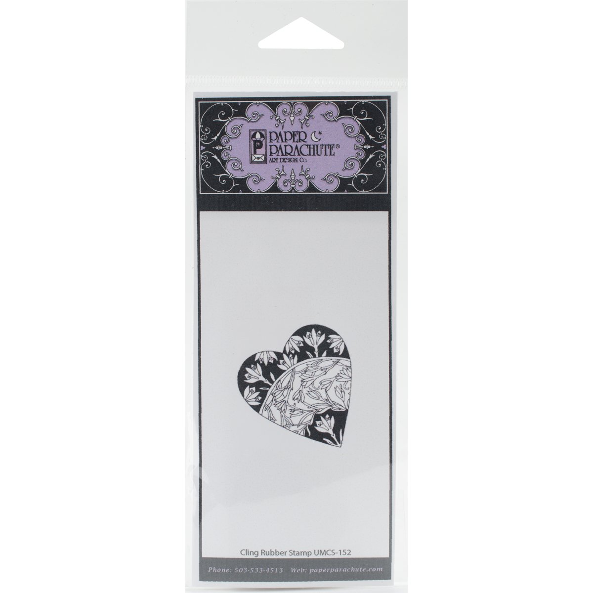 Mini Tulip Heart Rubber Stamps 2x2