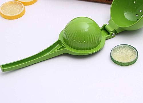 Premium Stainless Steel Manual Citrus Juicer - Handheld Lemon Lime Squeezer for Fresh Juice - Durable Kitchen Tool for Oranges, Grapefruits (Green) - Perfect for Cocktails, Baking & Healthy Drinks