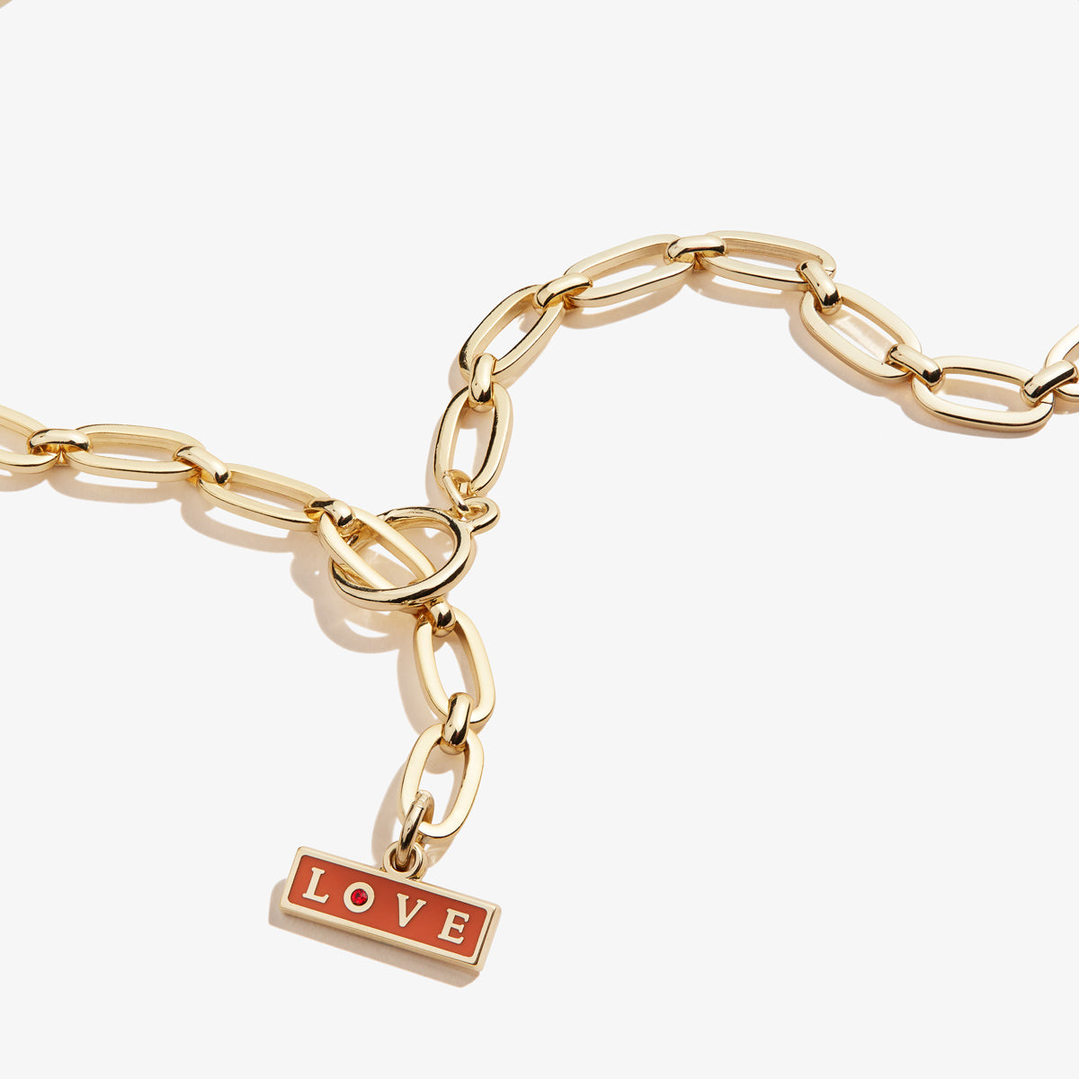 Love Charm Toggle Necklace - Sterling Silver Adjustable Pendant for Women | Perfect for Valentine's Day, Anniversary & Romantic Gifts