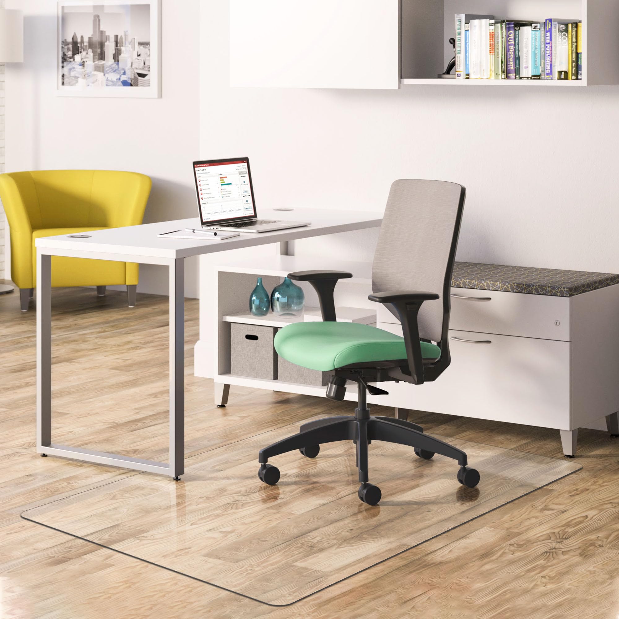 Premium Crystal Clear Office Chair Mat for Hardwood Floors - 1/8