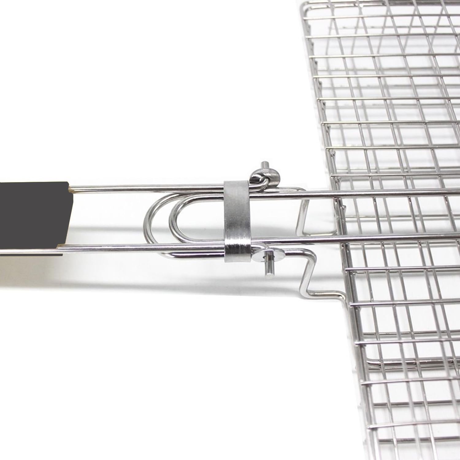 Stainless Steel BBQ Grilling Basket for Fish, Vegetables & Meat - Heavy Duty Grill Rack with Handle - Perfect for Outdoor Cooking, Camping & Backyard BBQs