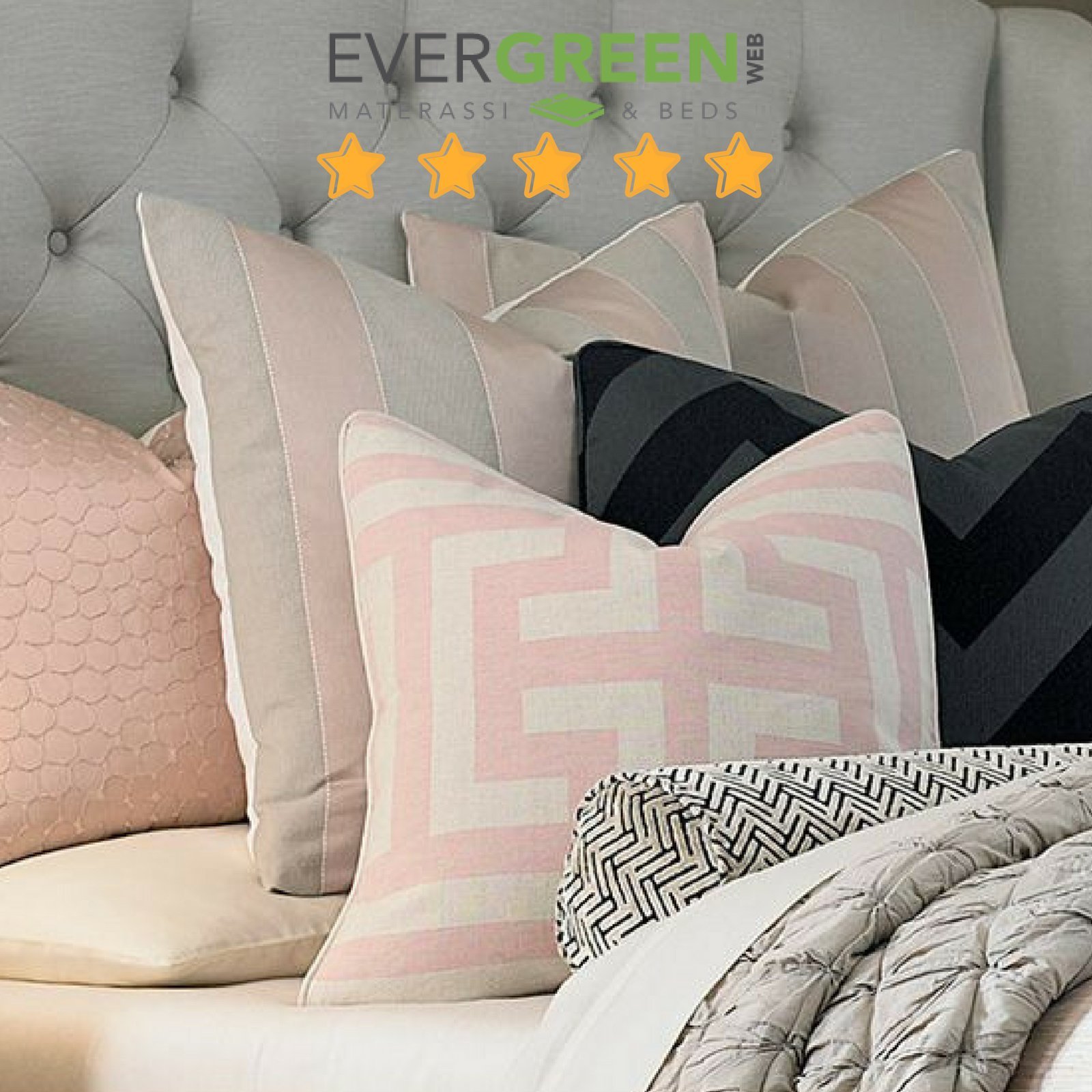 Evergreenweb - Pack of 2 Memory Foam Pillows 45X45 cm with 15 cm High Loft, Neck Support, Breathable & Hypoallergenic for Cervical Pain Relief - Fits All Mattresses & Beds - Perfect for Side Sleepers, Back Pain Sufferers & Hot Sleepers