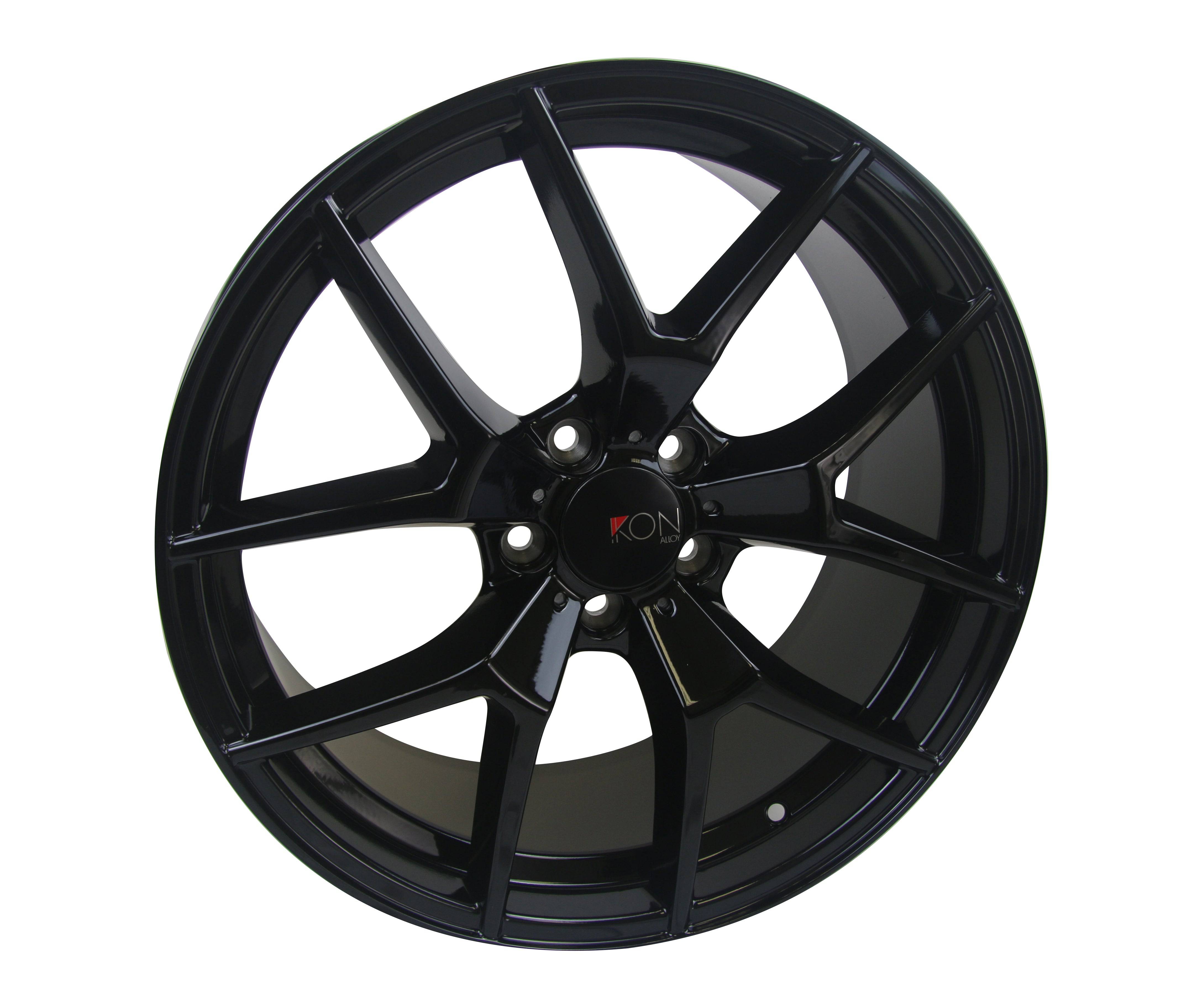 IKON Alloy Wheel RWM31 18x8 5x112 66.6mm Hub Bore Gloss Black Replica Rim - Perfect for Audi A4, A5, Q5 & Volkswagen Passat Upgrades